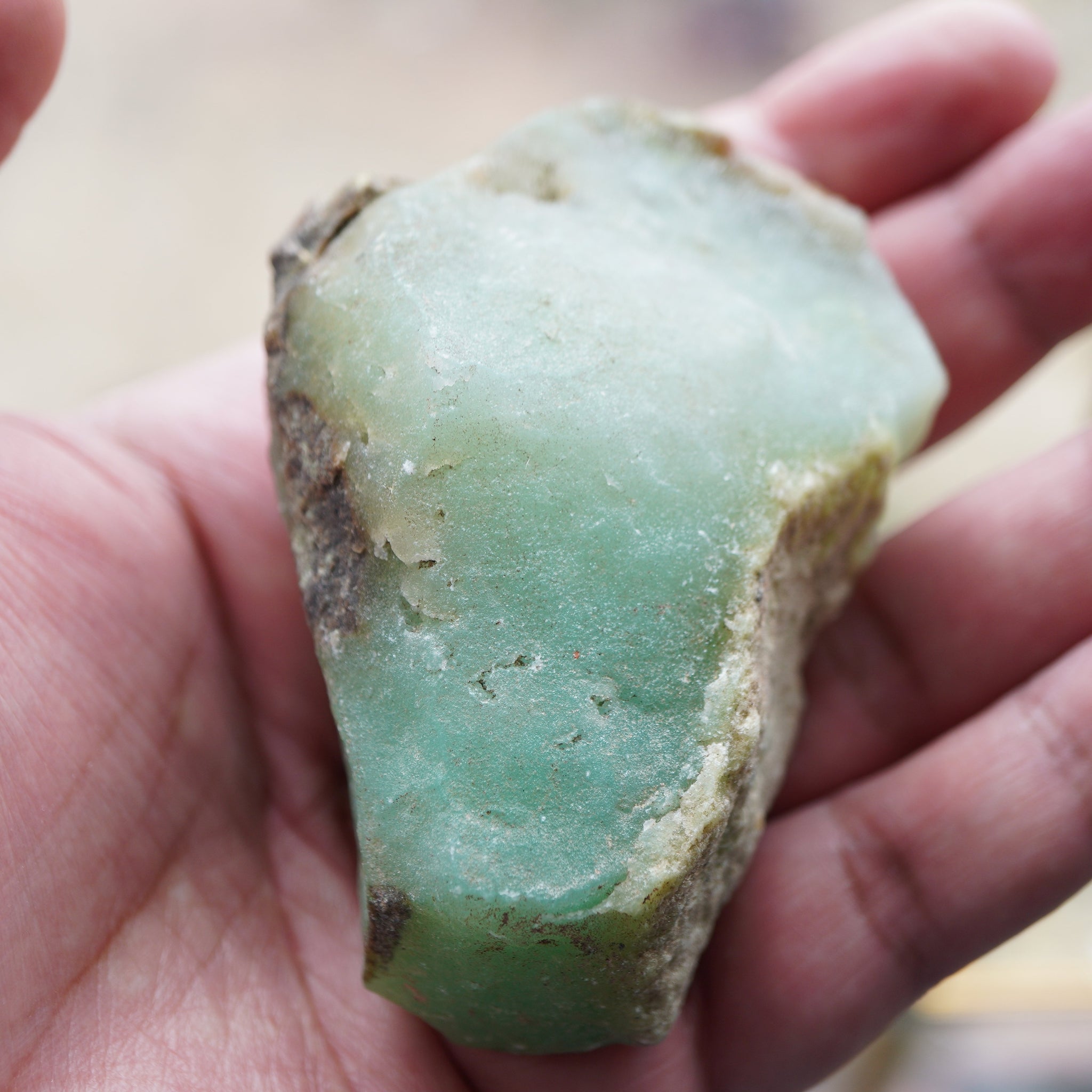 214.70Gm {107.35Ct} Chrysoprase Tanzania Untreated Unheated