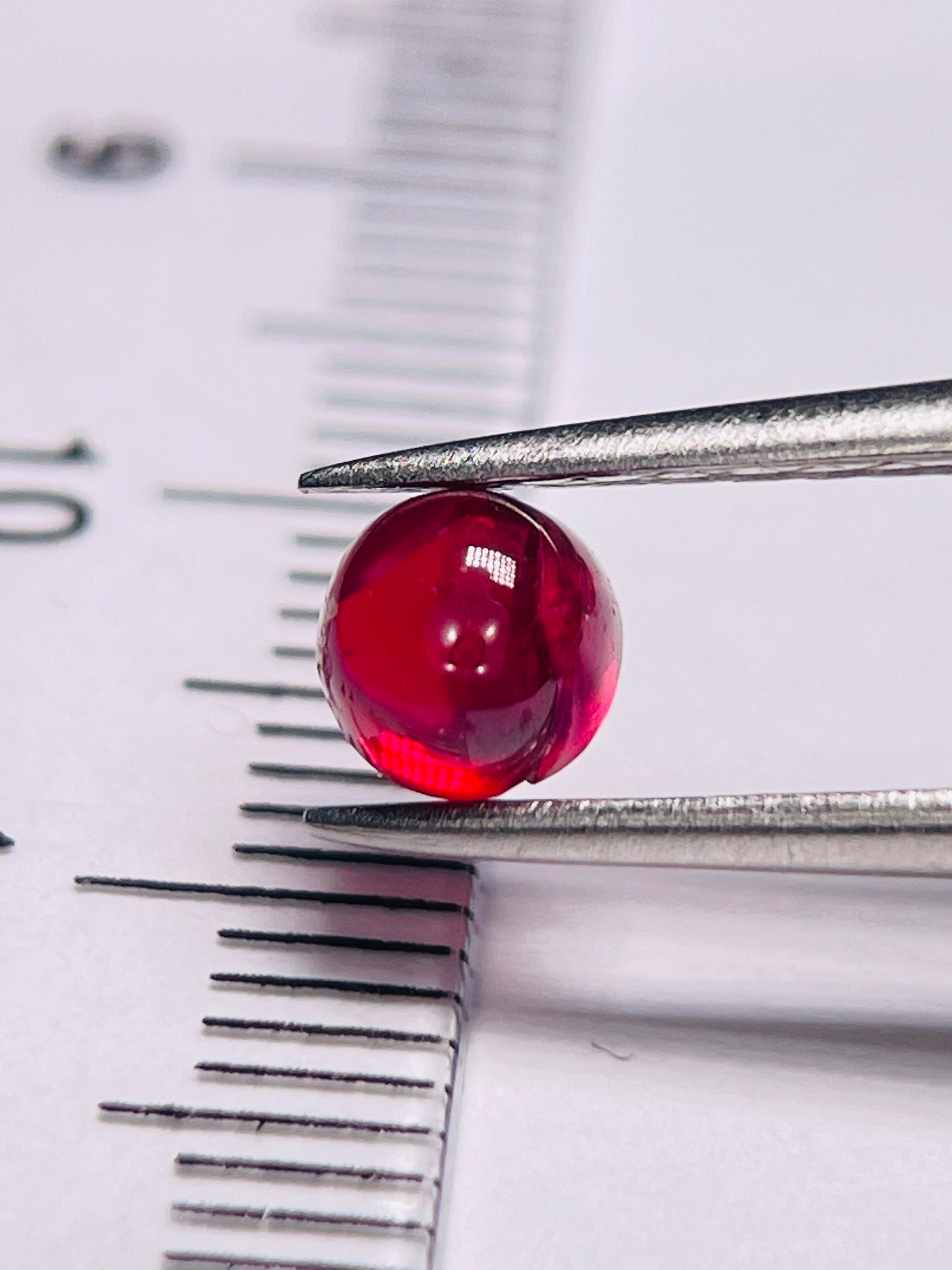 0.74Ct Ruby Cabochon Longido Mines Tanzania. Untreated Unheated