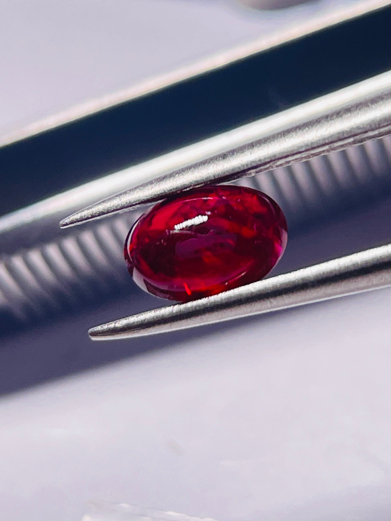 0.85Ct Ruby Cabochon Longido Mines Tanzania. Untreated Unheated