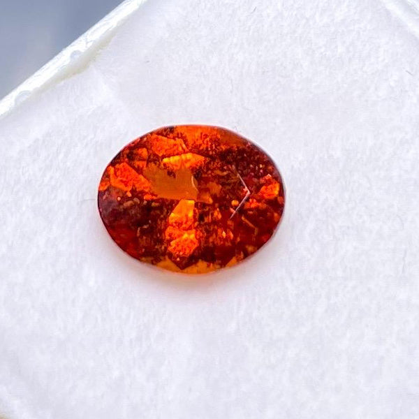 1.60Ct Orange Grossular Garnet Tanzania Untreated Unheated