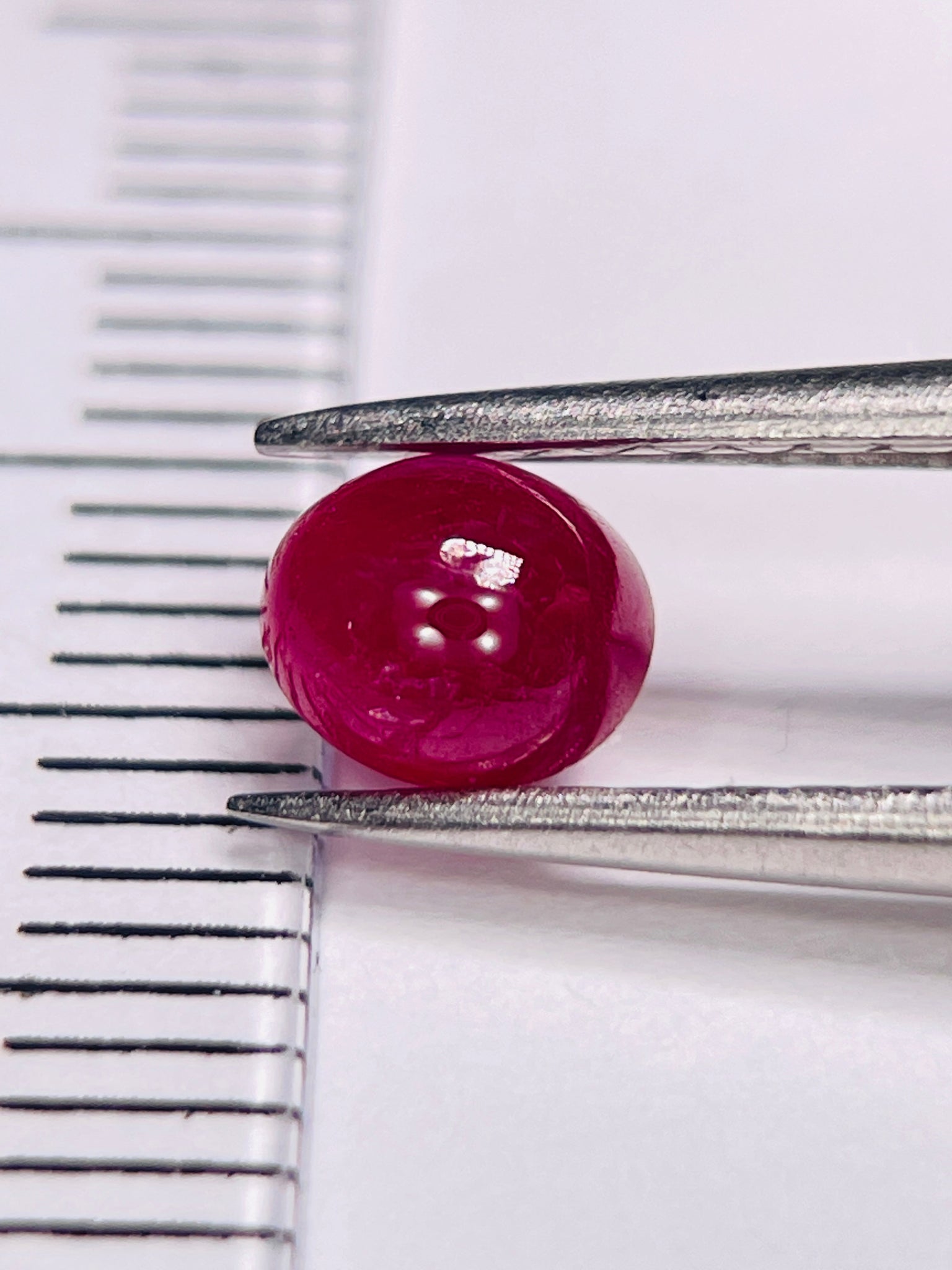 0.69Ct Ruby Cabochon Longido Mines Tanzania. Untreated Unheated