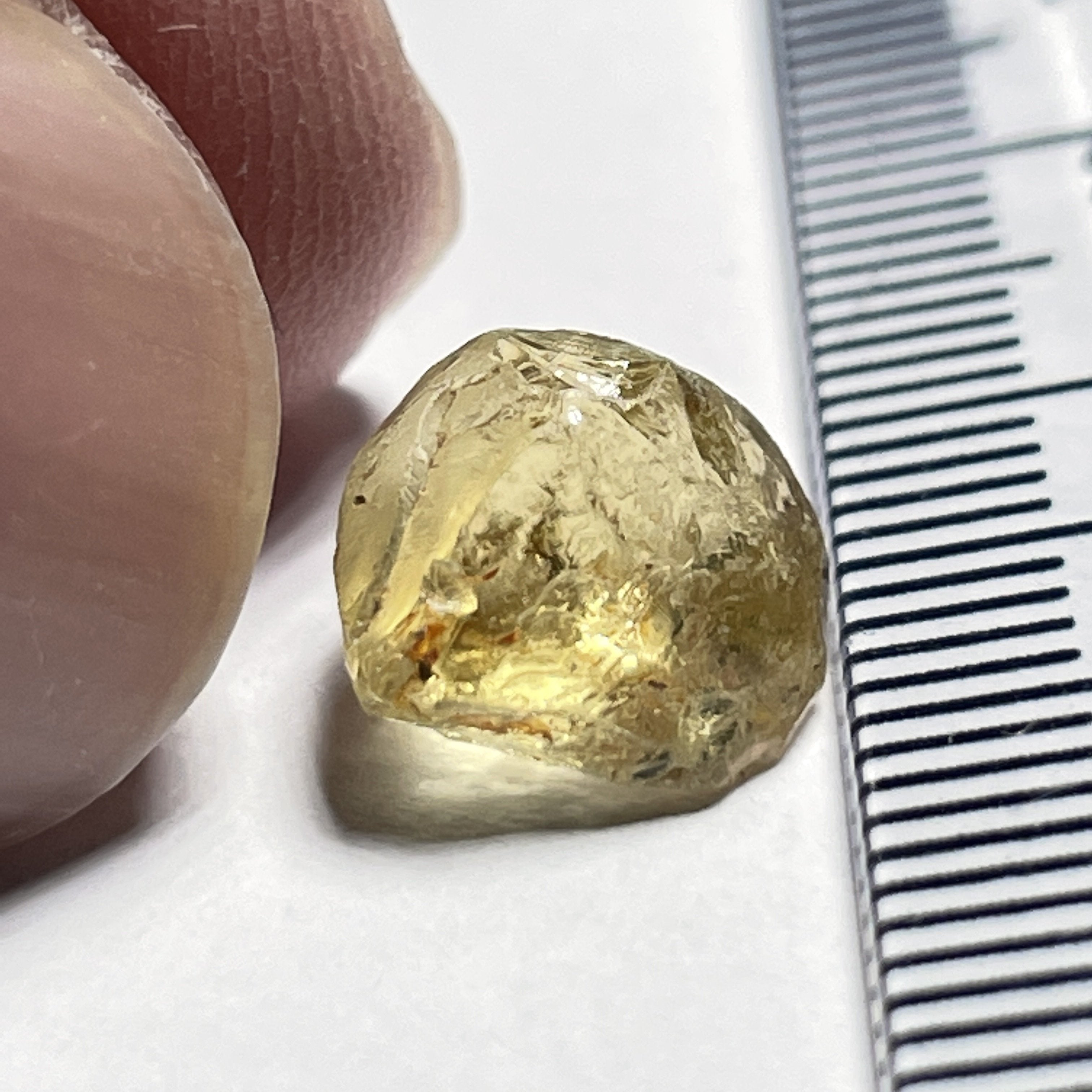 3.67Ct Yellow Tourmaline Crystal Vvs-If Tanzania Untreated Unheated. 8 X 6Mm