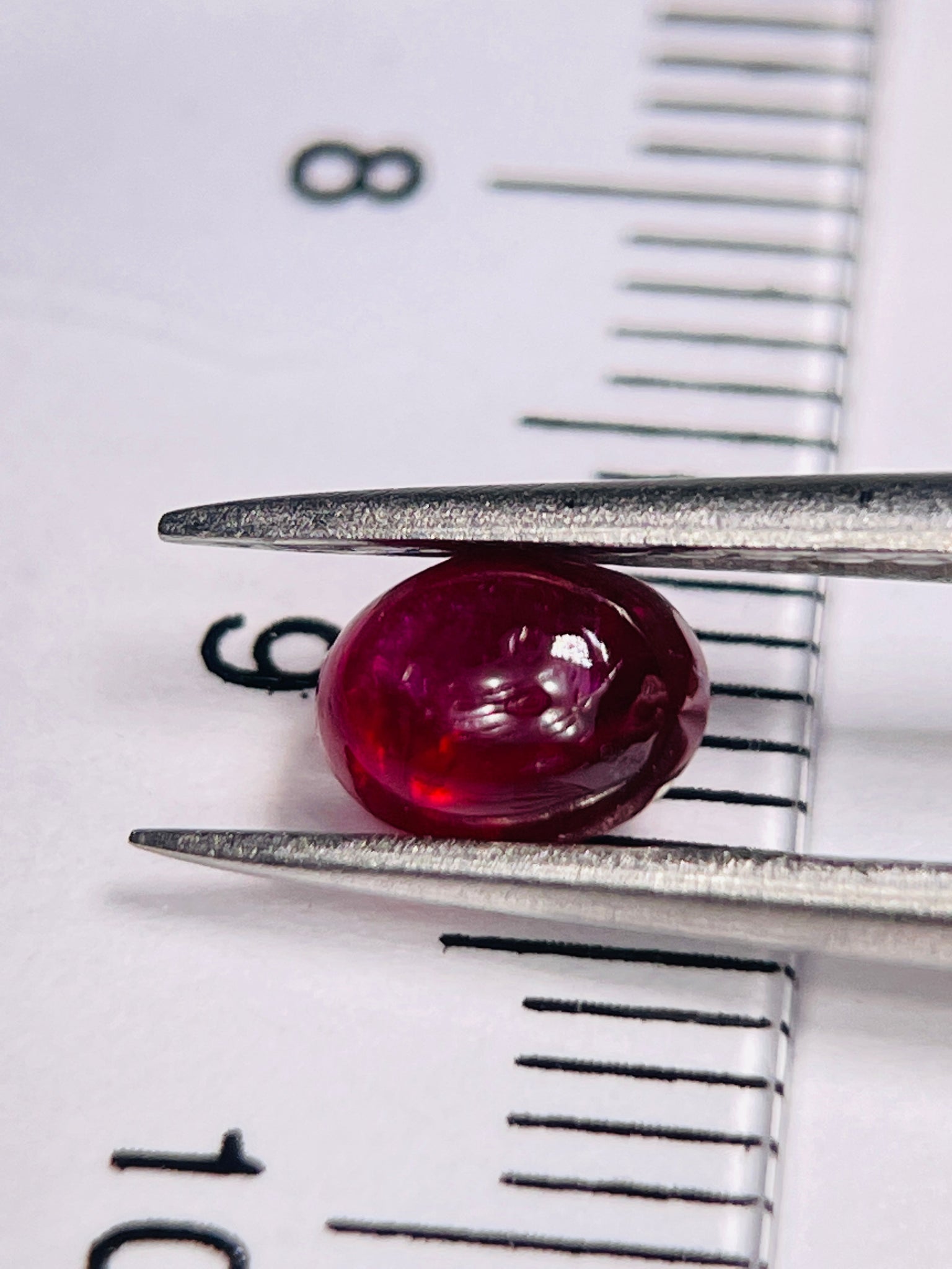 0.80Ct Ruby Cabochon Longido Mines Tanzania. Untreated Unheated