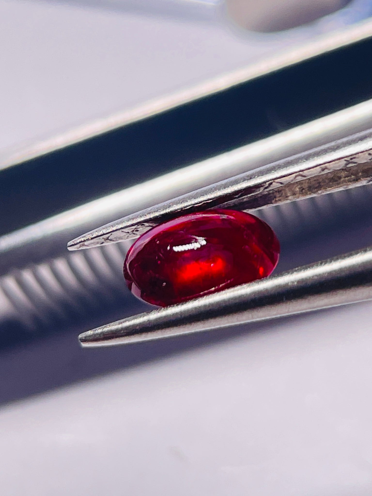 0.85Ct Ruby Cabochon Longido Mines Tanzania. Untreated Unheated