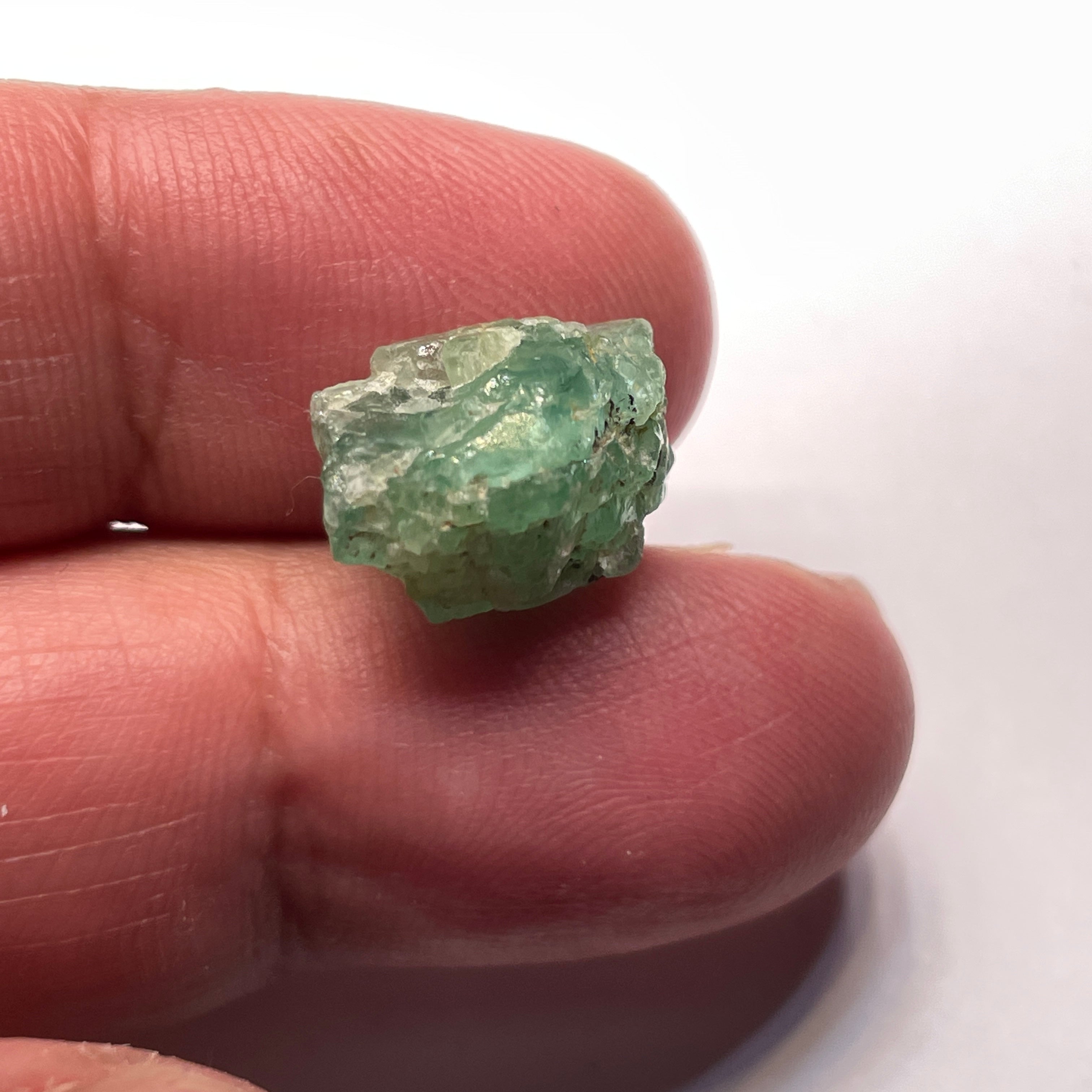 9.39Ct Emerald Crystal Tanzania Untreated Unheated No Oil With A Gem Portion For Faceting