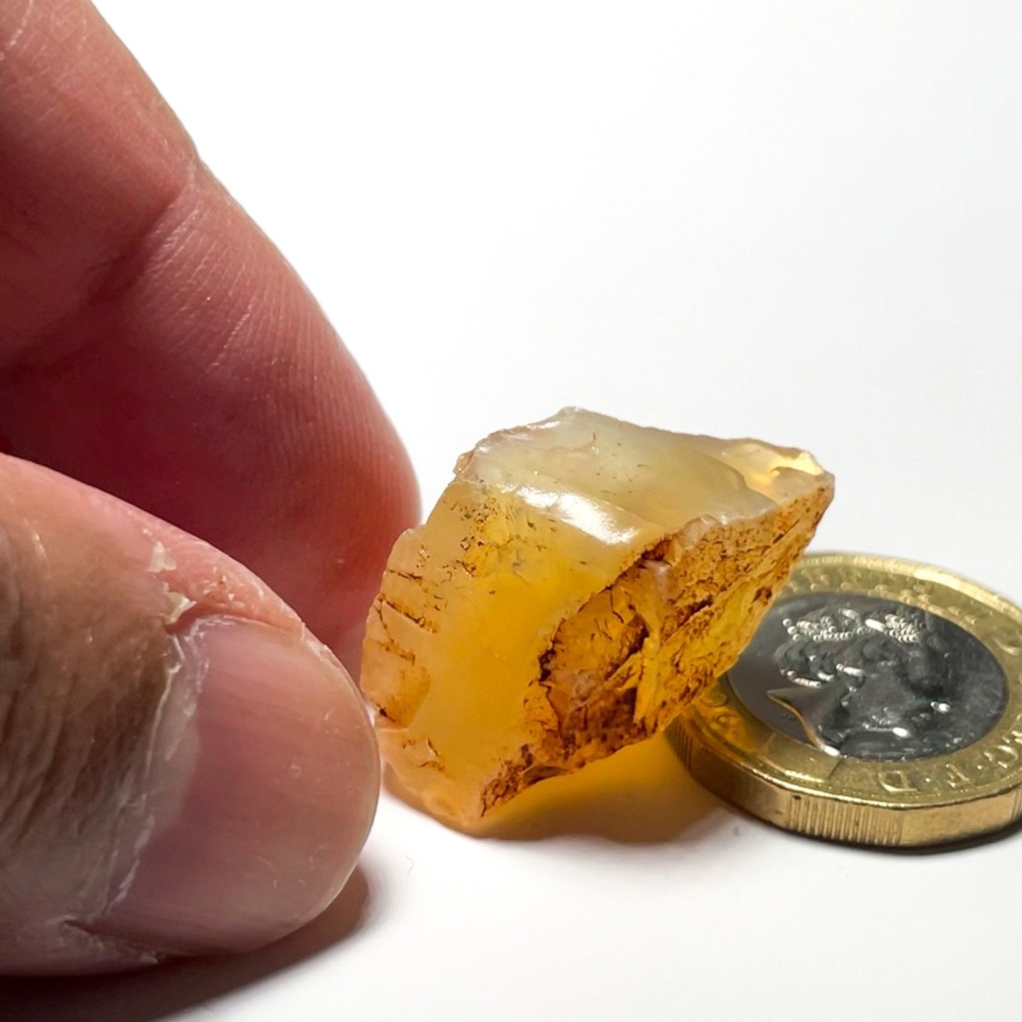 30.77Ct Opal Tanzania Untreated Unheated From A 1999 Deposit Chatoyant (Pearly Cats-Eye Effect)