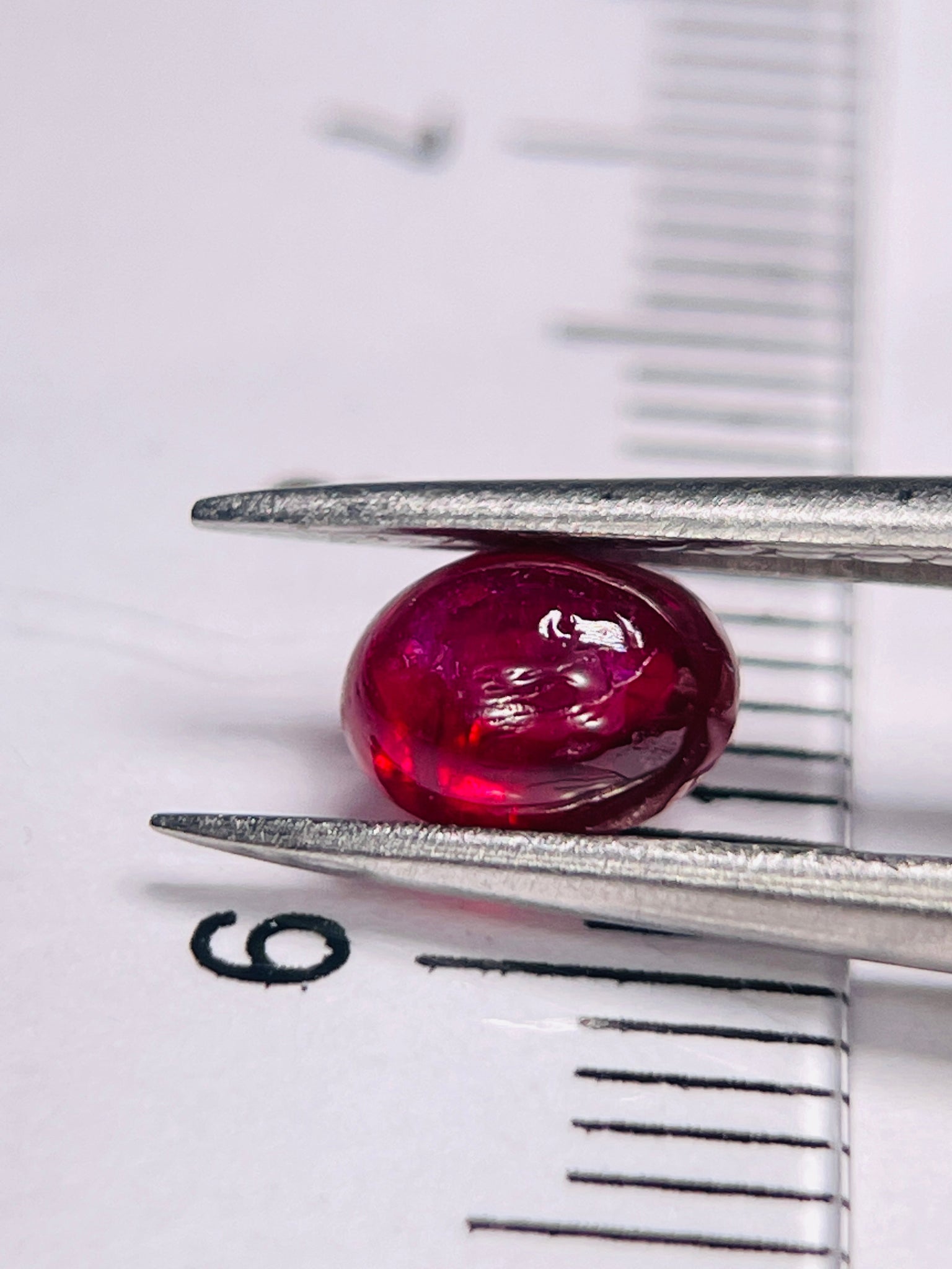 0.80Ct Ruby Cabochon Longido Mines Tanzania. Untreated Unheated