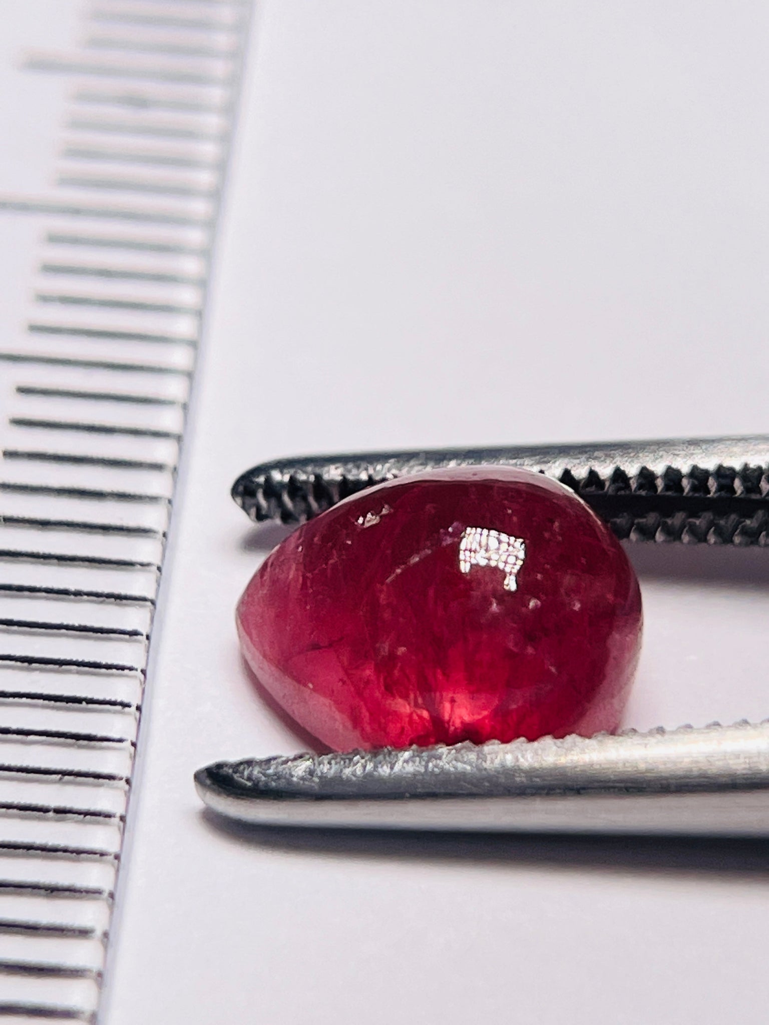 3.11Ct Sapphire Cabochon Umba Valley Tanzania. Untreated Unheated. Slight Indentation On The Surface