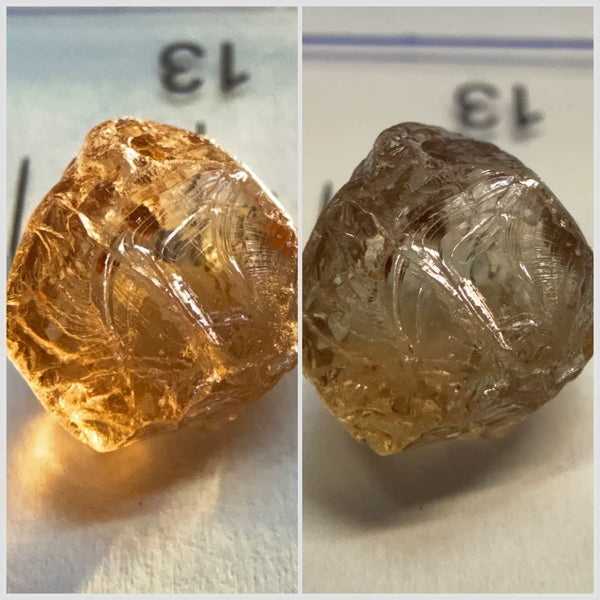 Colour Change Garnet, 2.49ct, Tanzania, Untreated Unheated, slight white spots on the outside skin, inside clean