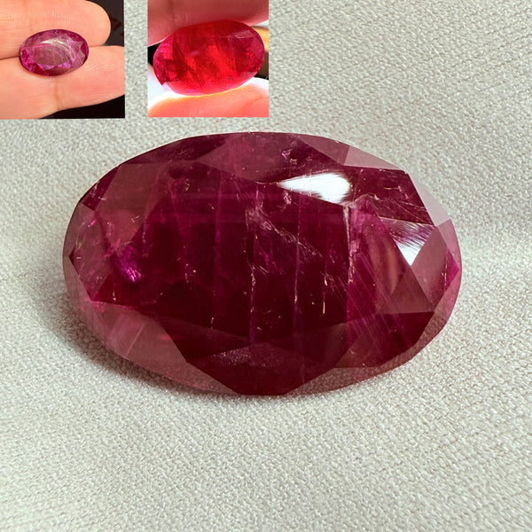 Ruby, 11.37ct, Longido, Tanzania, Untreated Unheated. Opaque but colour is beautiful
