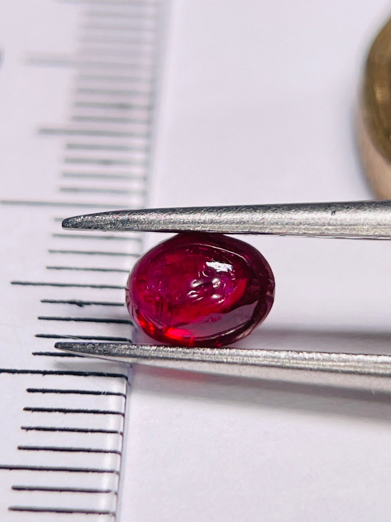 0.80Ct Ruby Cabochon Longido Mines Tanzania. Untreated Unheated