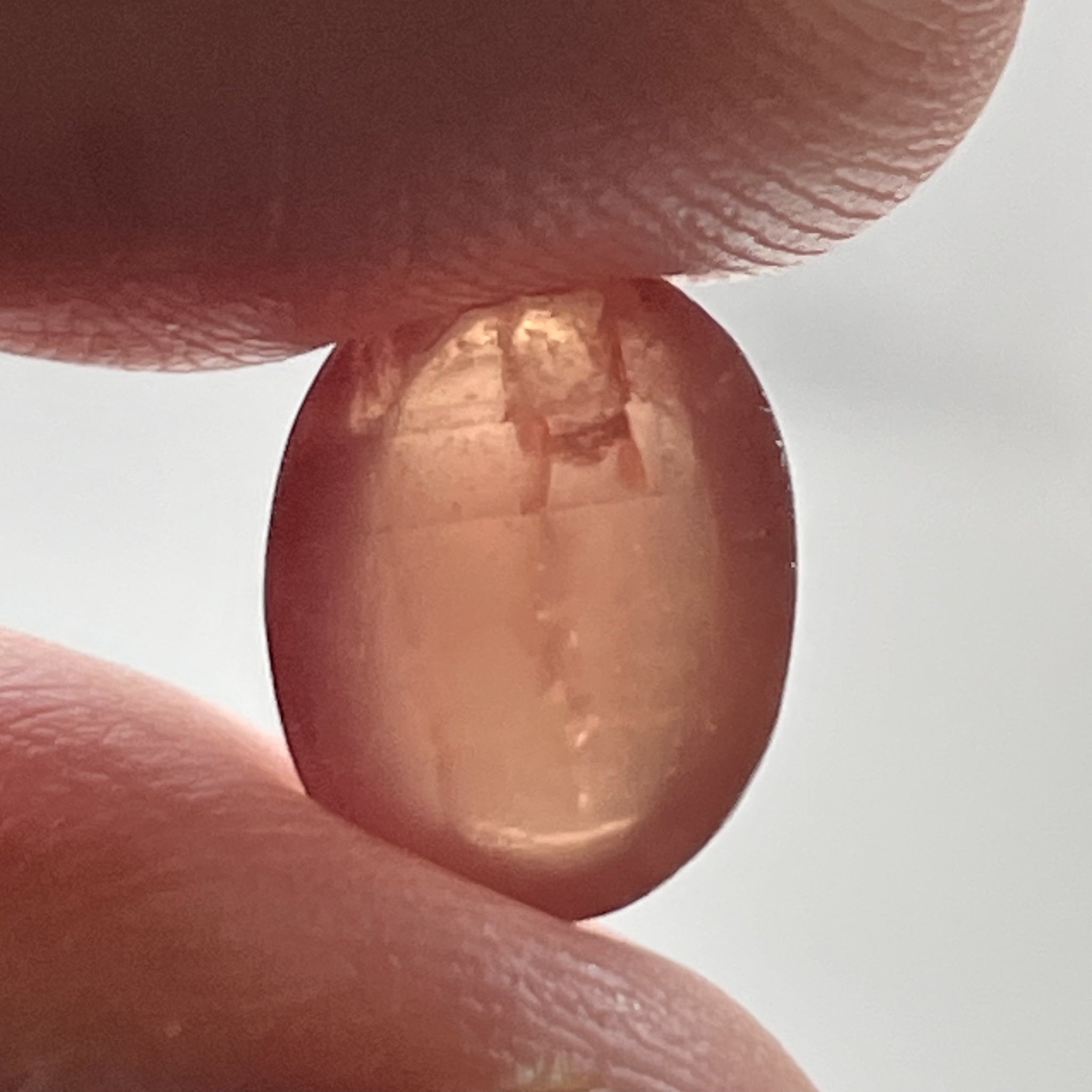 6.57Ct Padparadscha Sapphire Cabochon Tanzania Untreated Unheated. 11 X 8.2 5 Mm