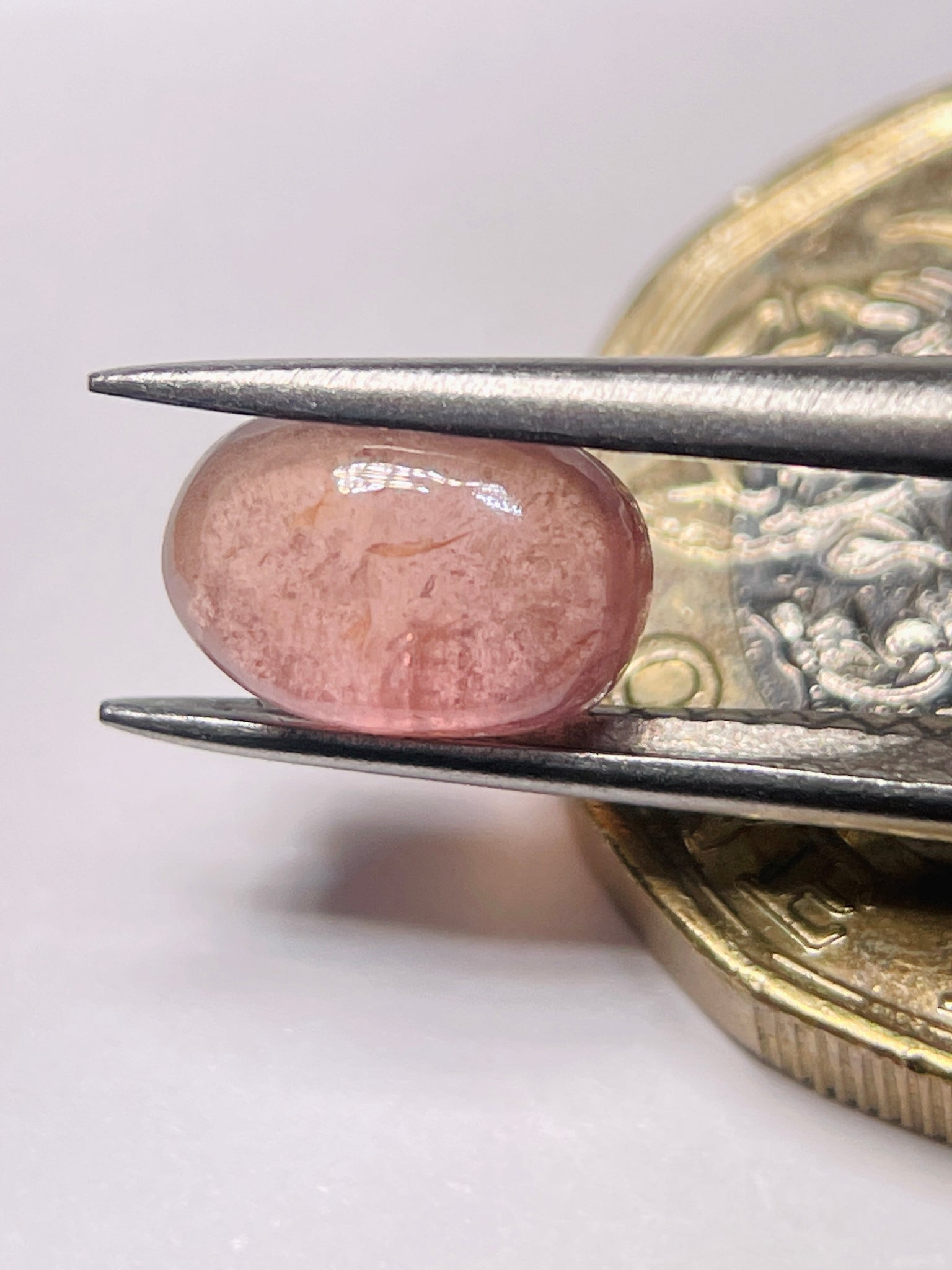 2.61Ct Umba Padparadscha Sapphire Cab Tanzania Untreated Unheated