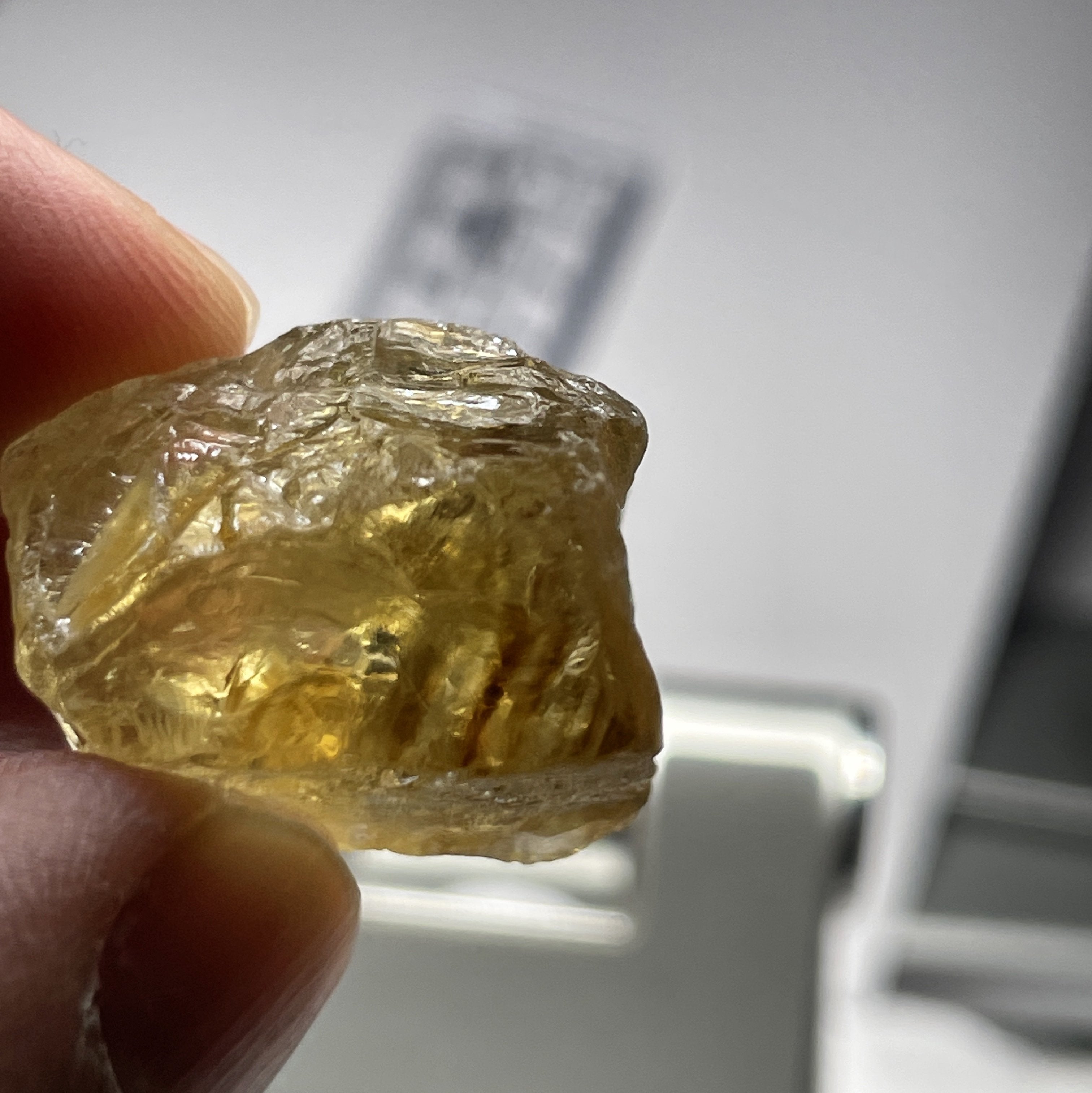 14.89Gm Citrine Zambia. Untreated Unheated. Rare As Not Heated From Amethyst Natural Colour.