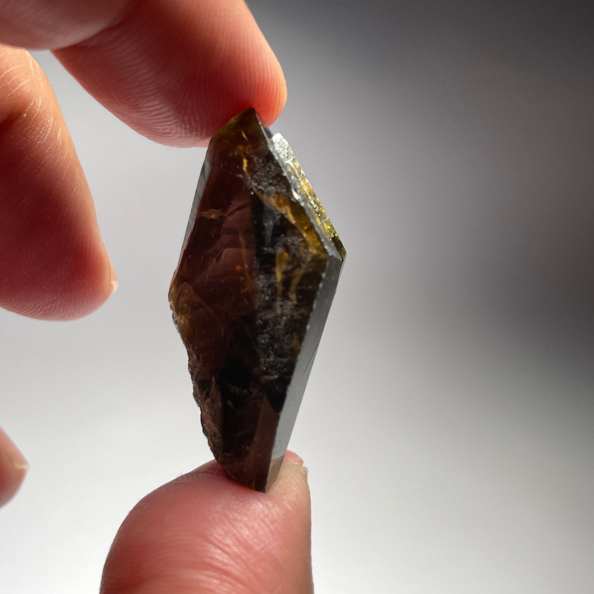 80.67Ct/16.13Gm Tanzanian Sphene Crystal Untreated Unheated. 38.4 X 15.5 19.6Mm Very High End Ultra