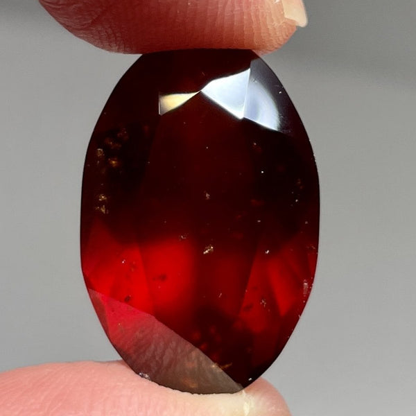 20.13Ct Hessonite Garnet Tanzania Untreated Unheated. 21.2 X 13.5 8 Mm. Use Either Side.