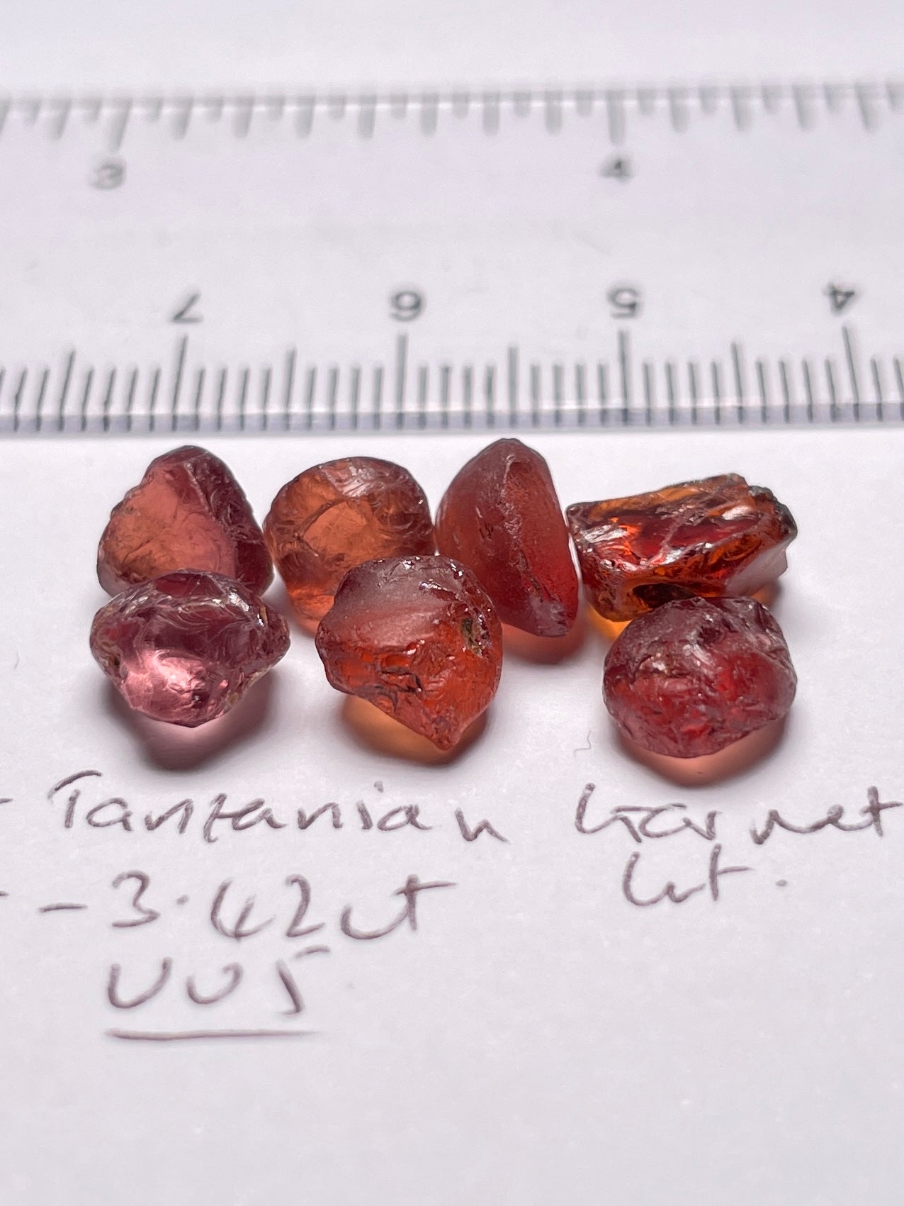 19.05Ct Tanzanian Garnet Lot 2.31Ct - 3.42Ct Vvs