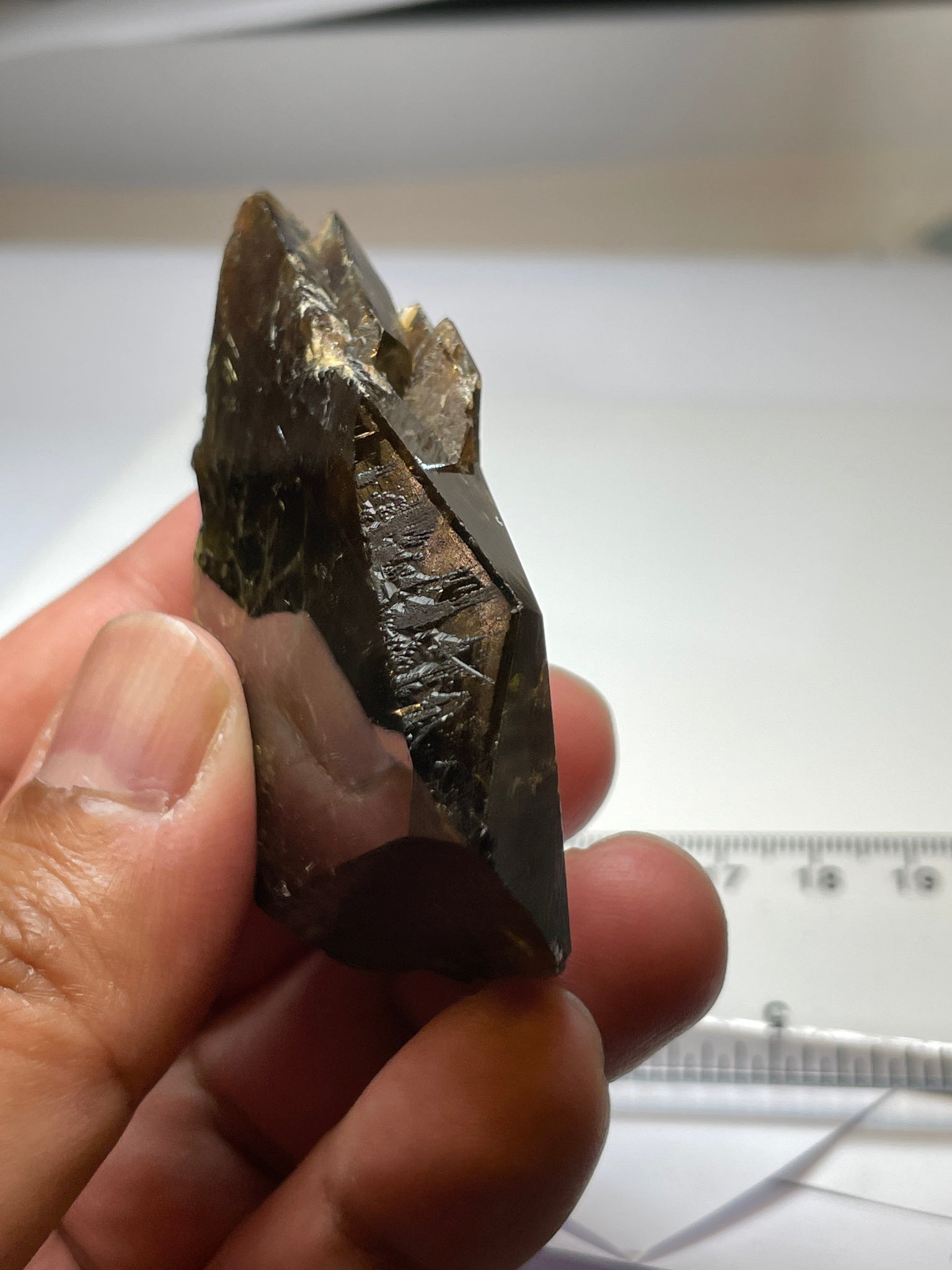 371.5Ct / 74.30Gm Tanzanian Sphene Crystal Untreated Unheated. 64.8 X 41.0 18.1Mm Very High End