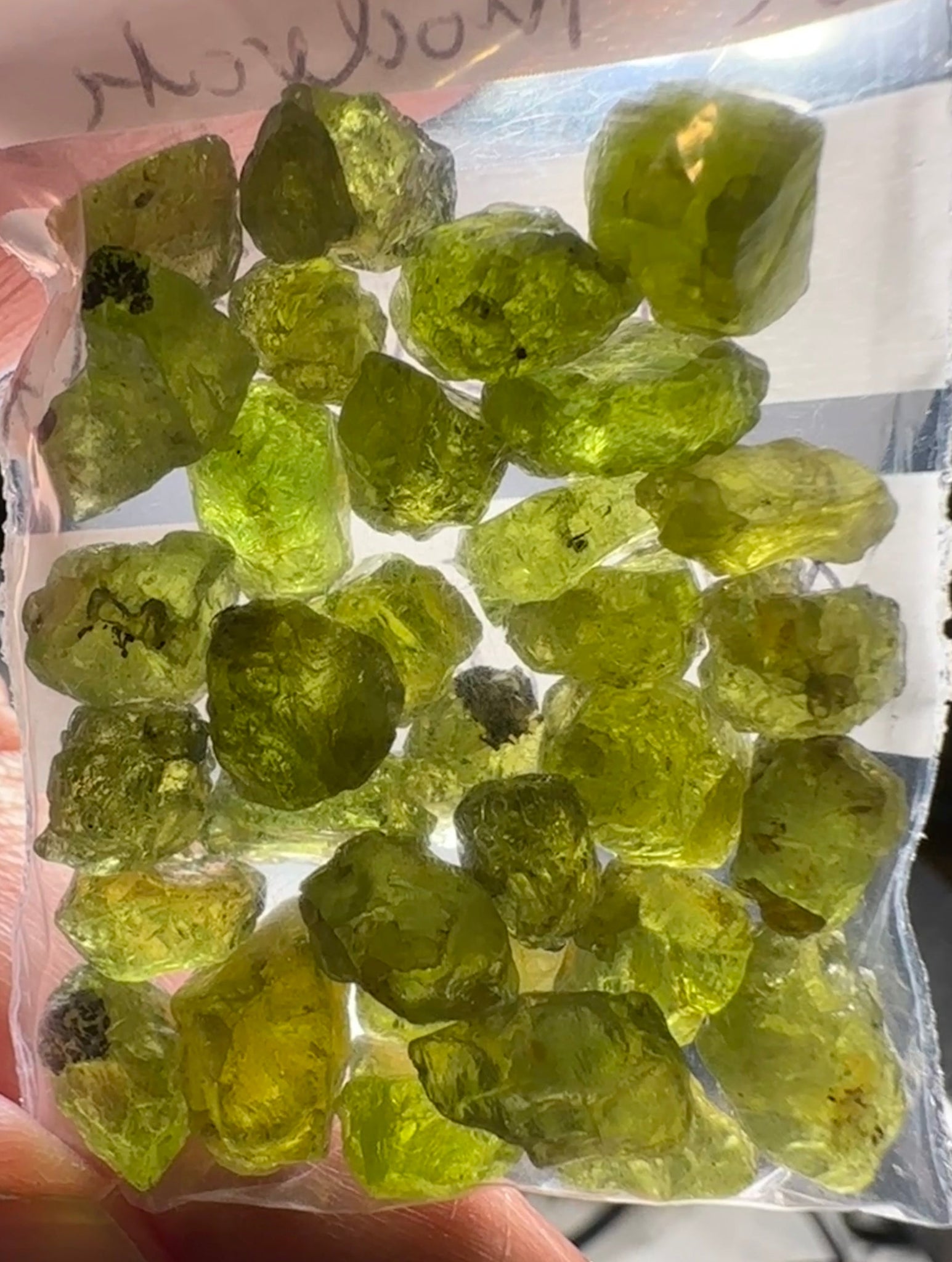 84.40Ct Ethiopian Peridot. 1.58Ct To 4.78. Slight Moderate Inclusions