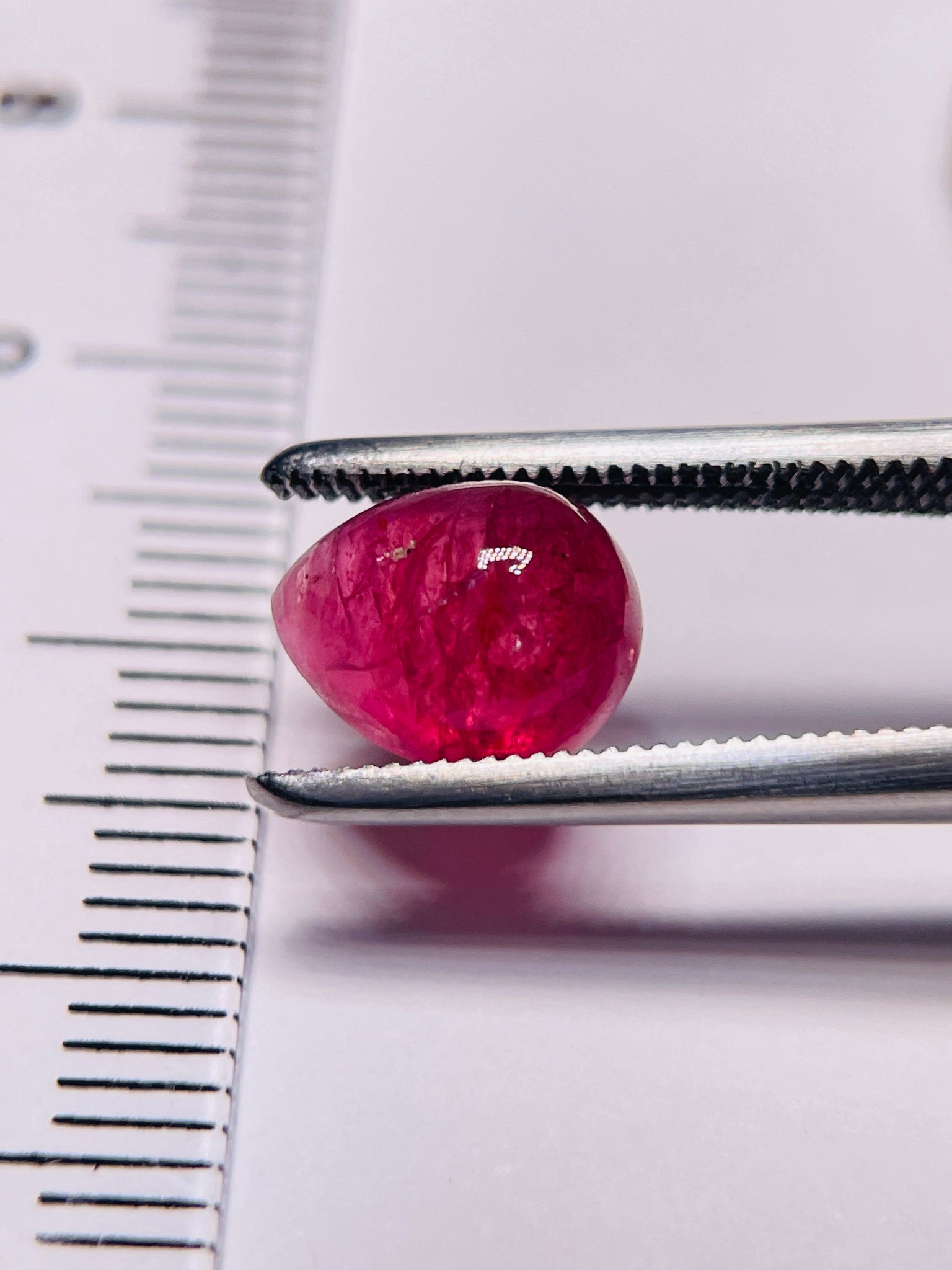 3.11Ct Sapphire Cabochon Umba Valley Tanzania. Untreated Unheated. Slight Indentation On The Surface