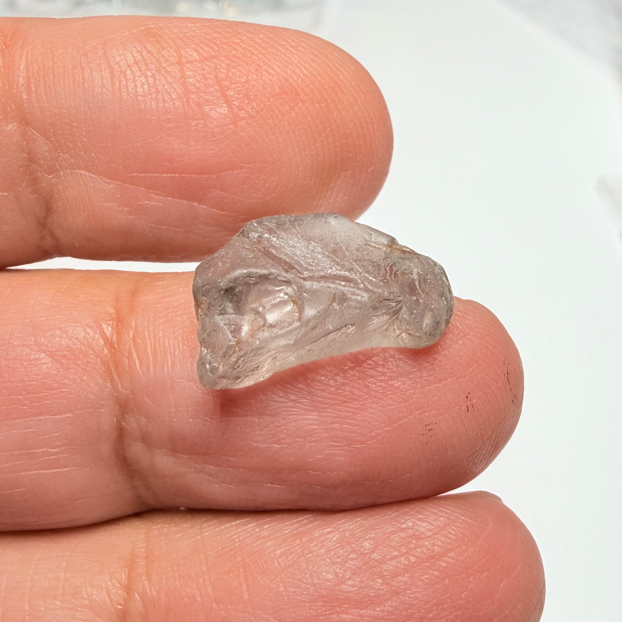 Grey Spinel, 9.52ct, Mozambique, Untreated Unheated, slightly included flat stone