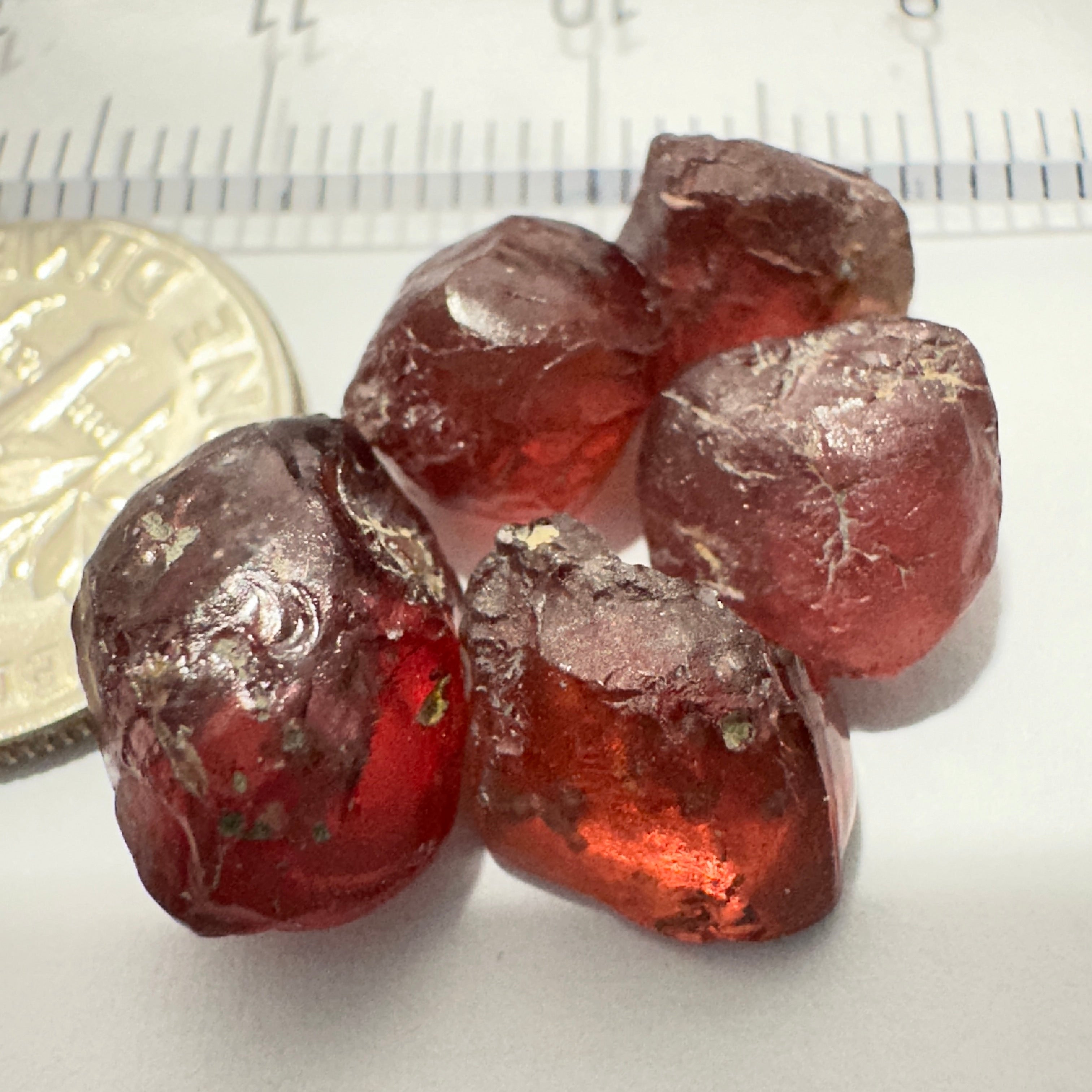 23.52ct Champagne Garnet Lot, Tanzania. 3.28ct-7.55ct. Included, Untreated Unheated