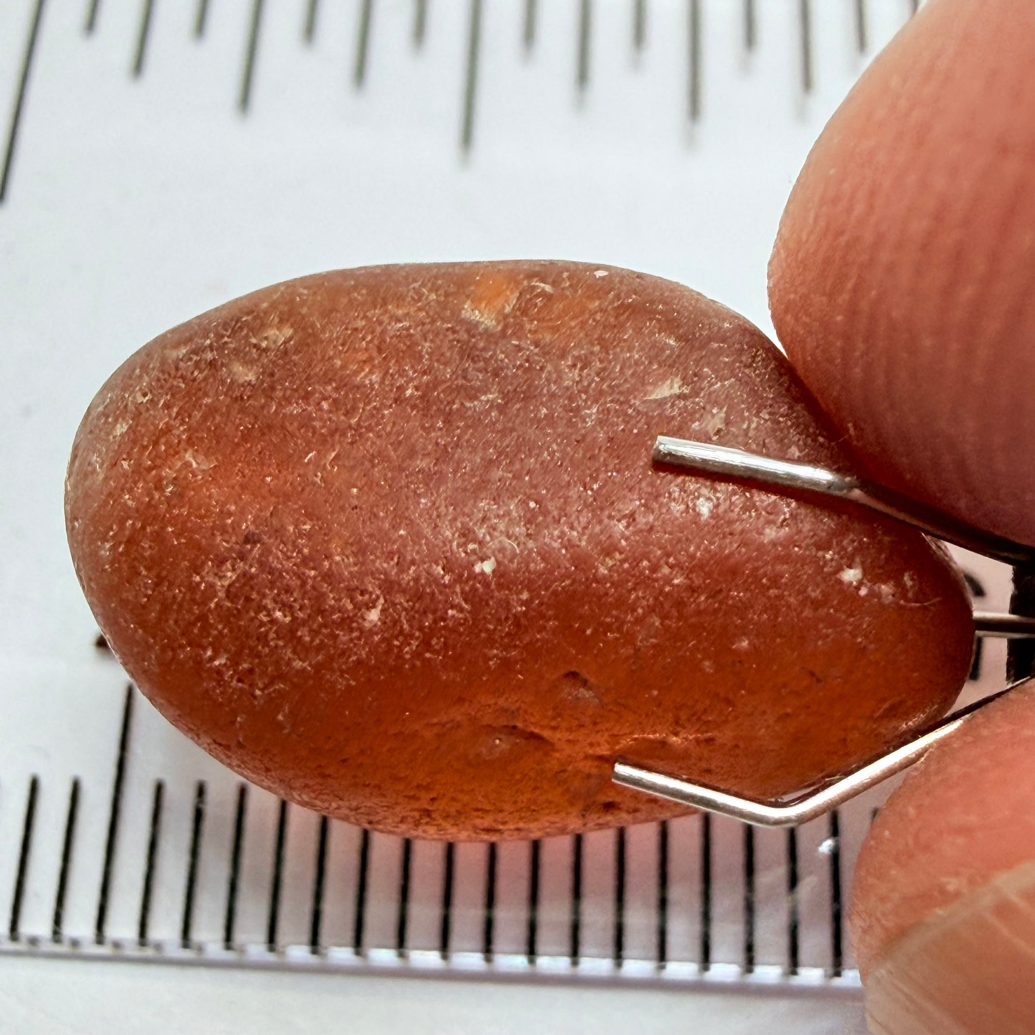 Orange Garnet, 17.39ct, Tunduru, Tanzania, Untreated Unheated, has sugary type inclusions throughout the stone, Si, see backlit pics