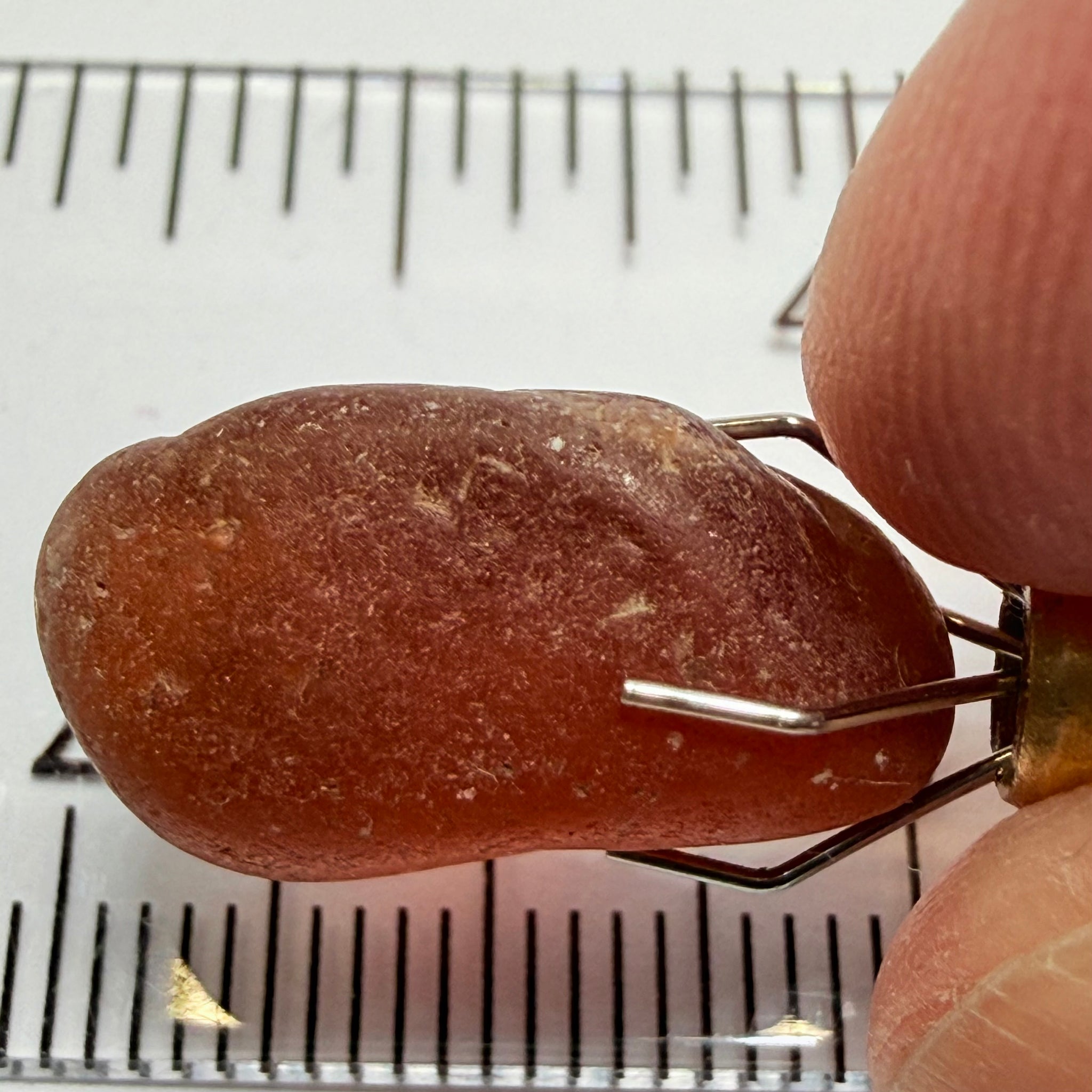 Orange Garnet, 17.39ct, Tunduru, Tanzania, Untreated Unheated, has sugary type inclusions throughout the stone, Si, see backlit pics