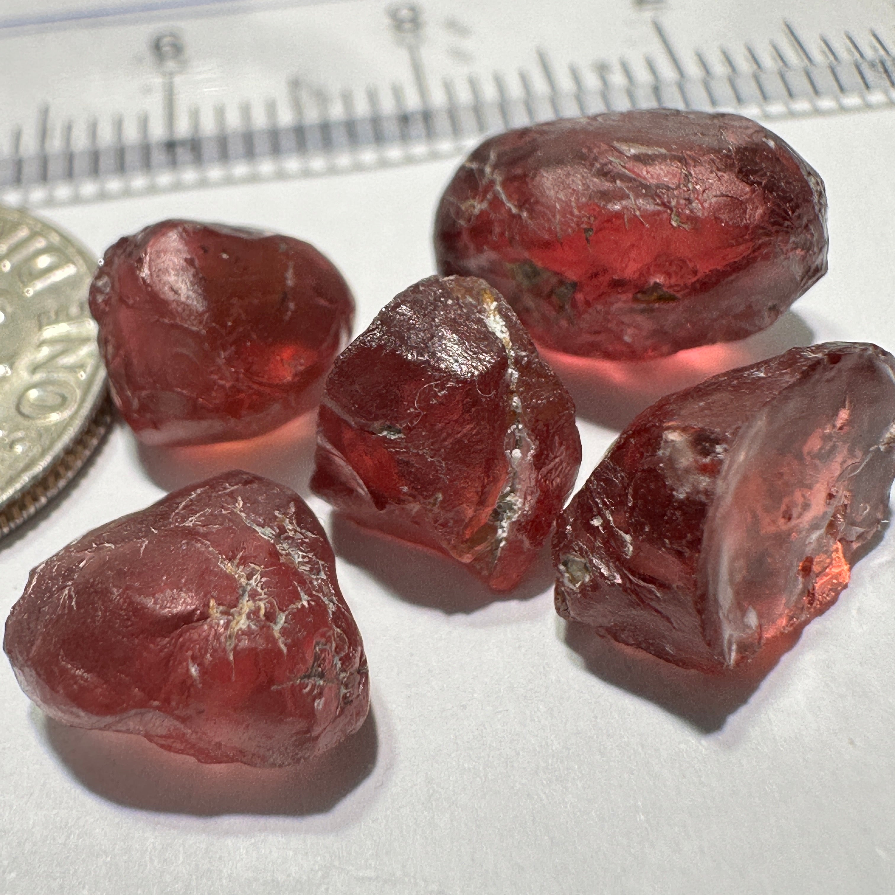 23.52ct Champagne Garnet Lot, Tanzania. 3.28ct-7.55ct. Included, Untreated Unheated