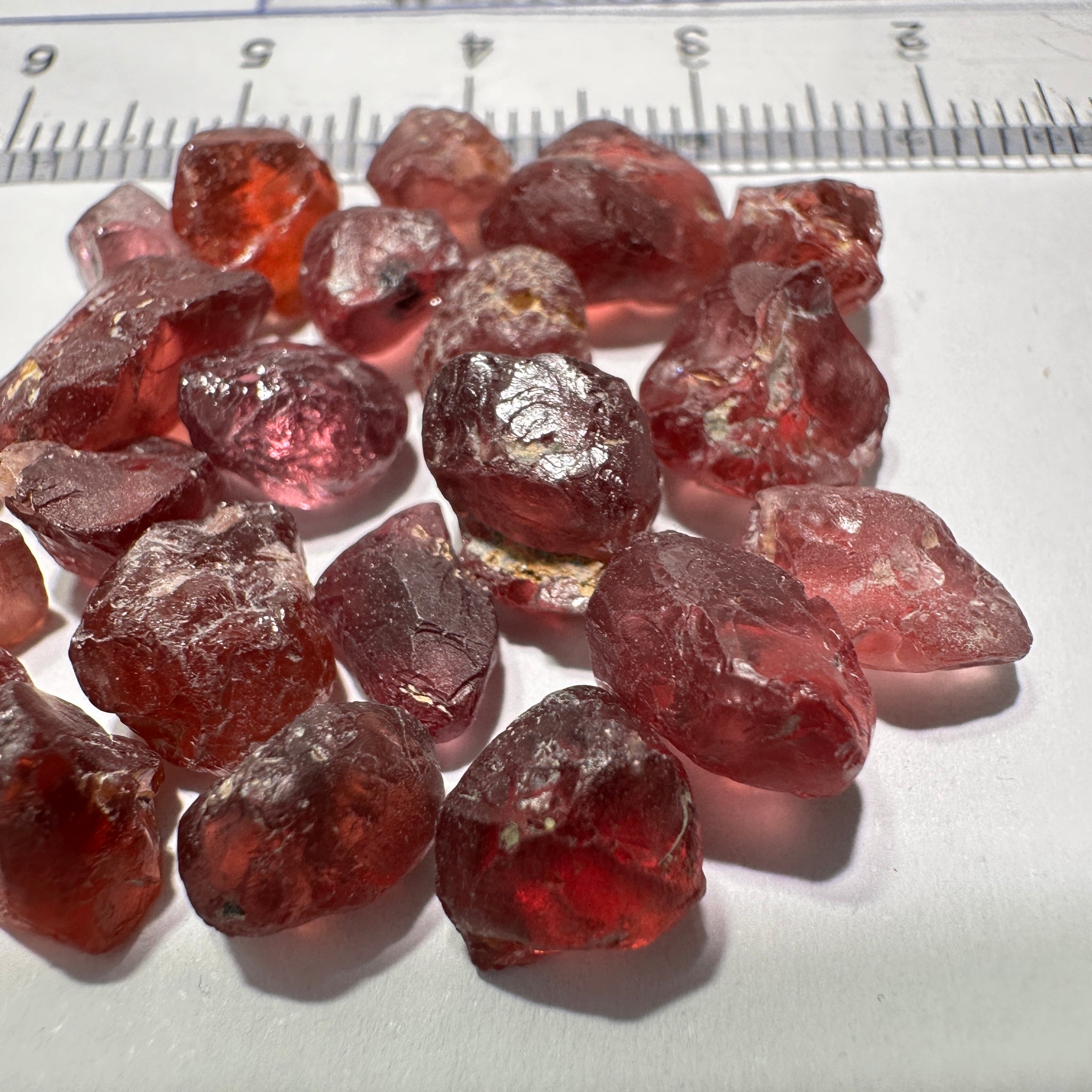 Champagne Garnet Lot, 57.95ct, Tanzania. 1.08ct-4.78ct. Included, Untreated Unheated
