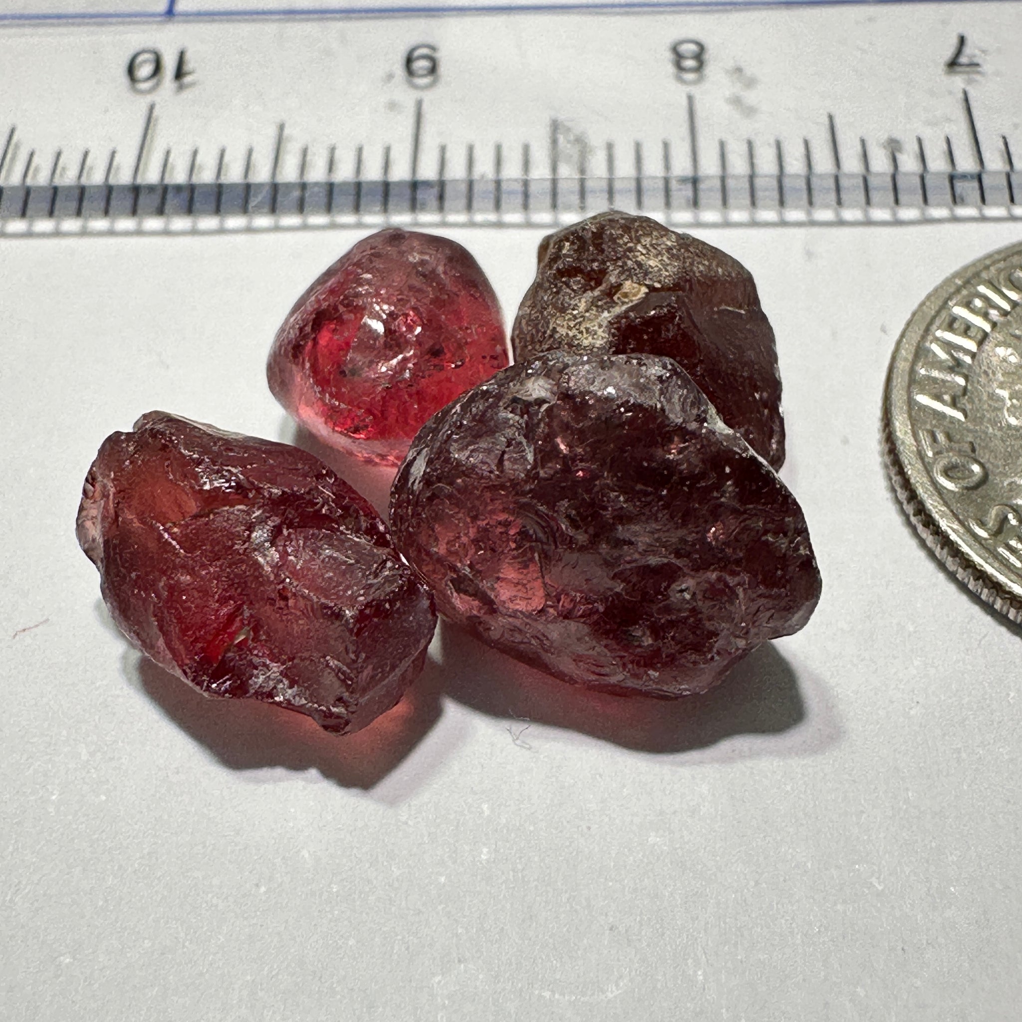 Champagne Garnet Lot, 20.79ct, Tanzania. 3.91ct-7.13ct. Included, Untreated Unheated