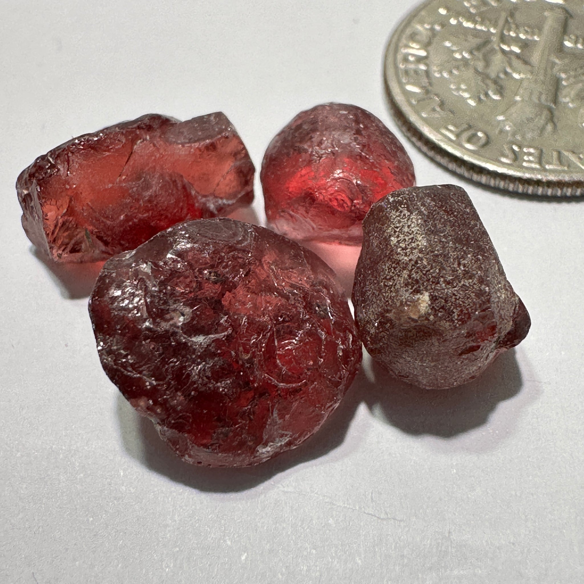 Champagne Garnet Lot, 20.79ct, Tanzania. 3.91ct-7.13ct. Included, Untreated Unheated