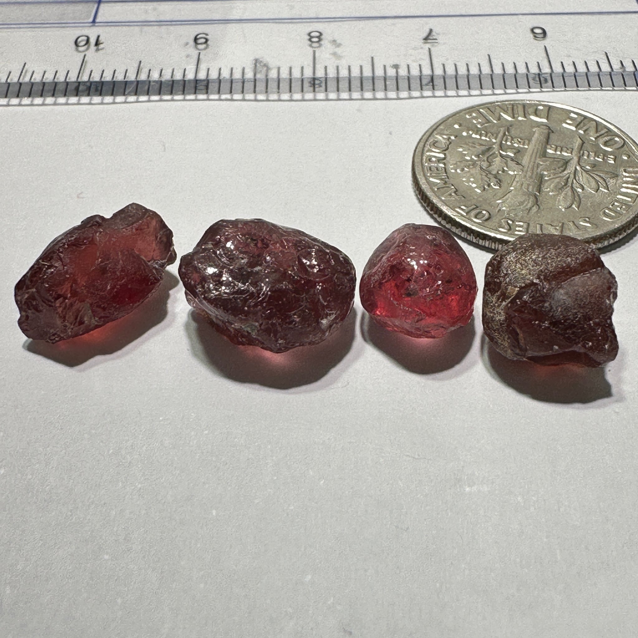 Champagne Garnet Lot, 20.79ct, Tanzania. 3.91ct-7.13ct. Included, Untreated Unheated