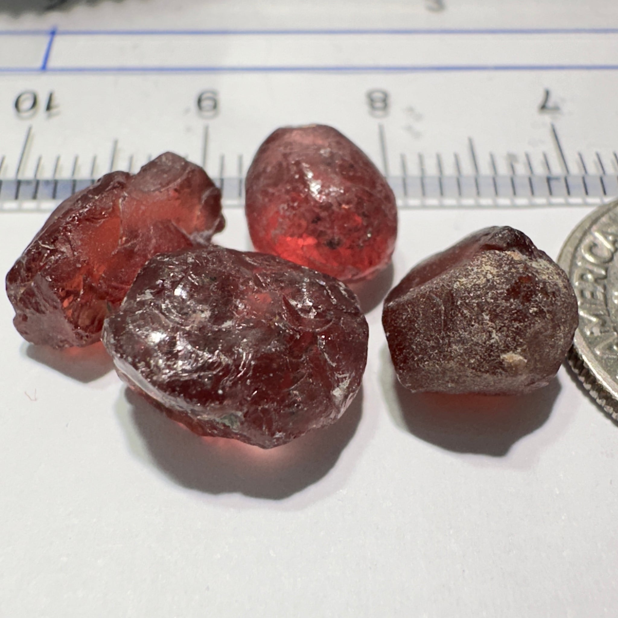 Champagne Garnet Lot, 20.79ct, Tanzania. 3.91ct-7.13ct. Included, Untreated Unheated