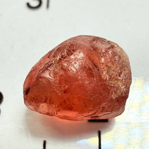 Malaya Garnet, 3.85ct, Tanzania, Untreated Unheated, Si
