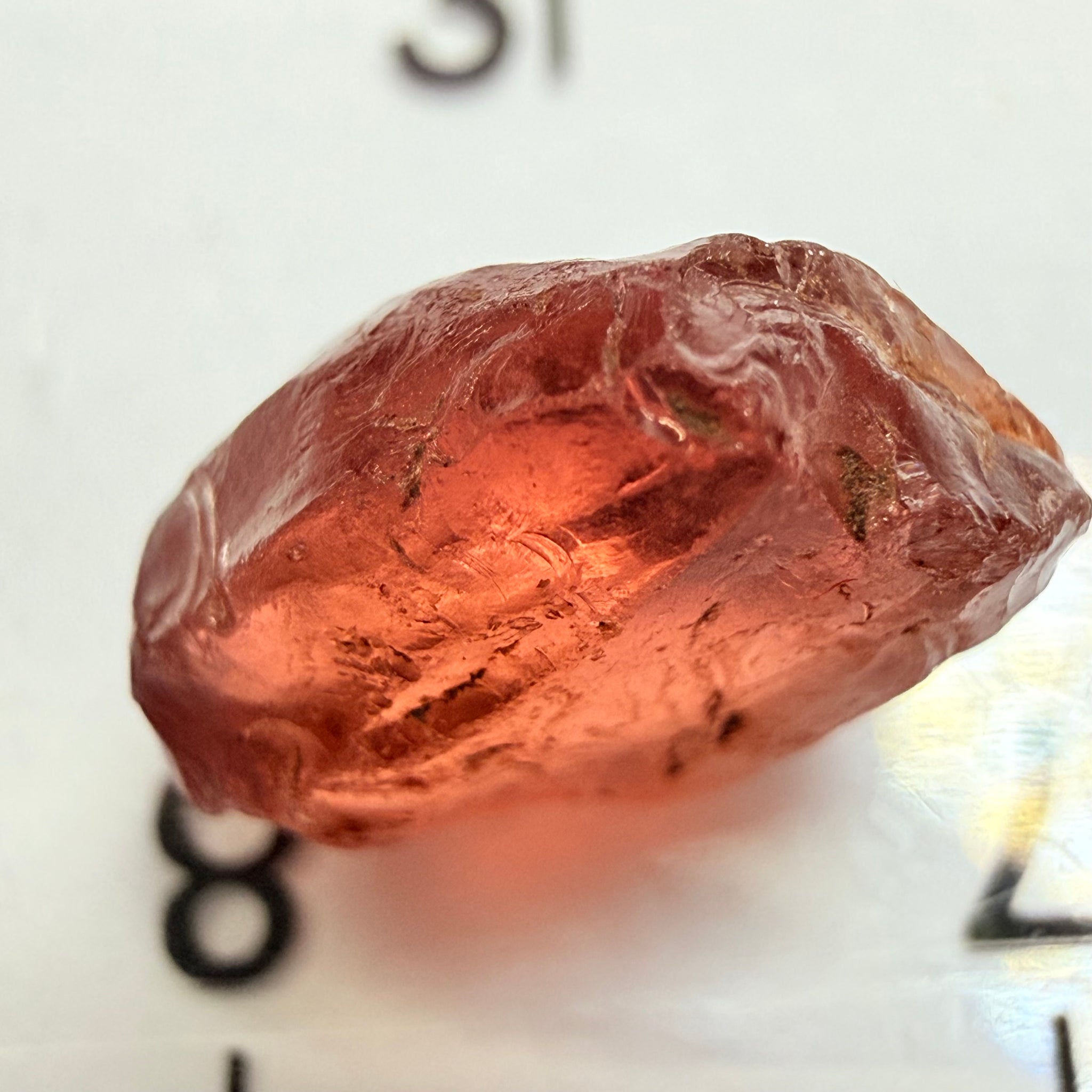 Malaya Garnet, 3.85ct, Tanzania, Untreated Unheated, Si