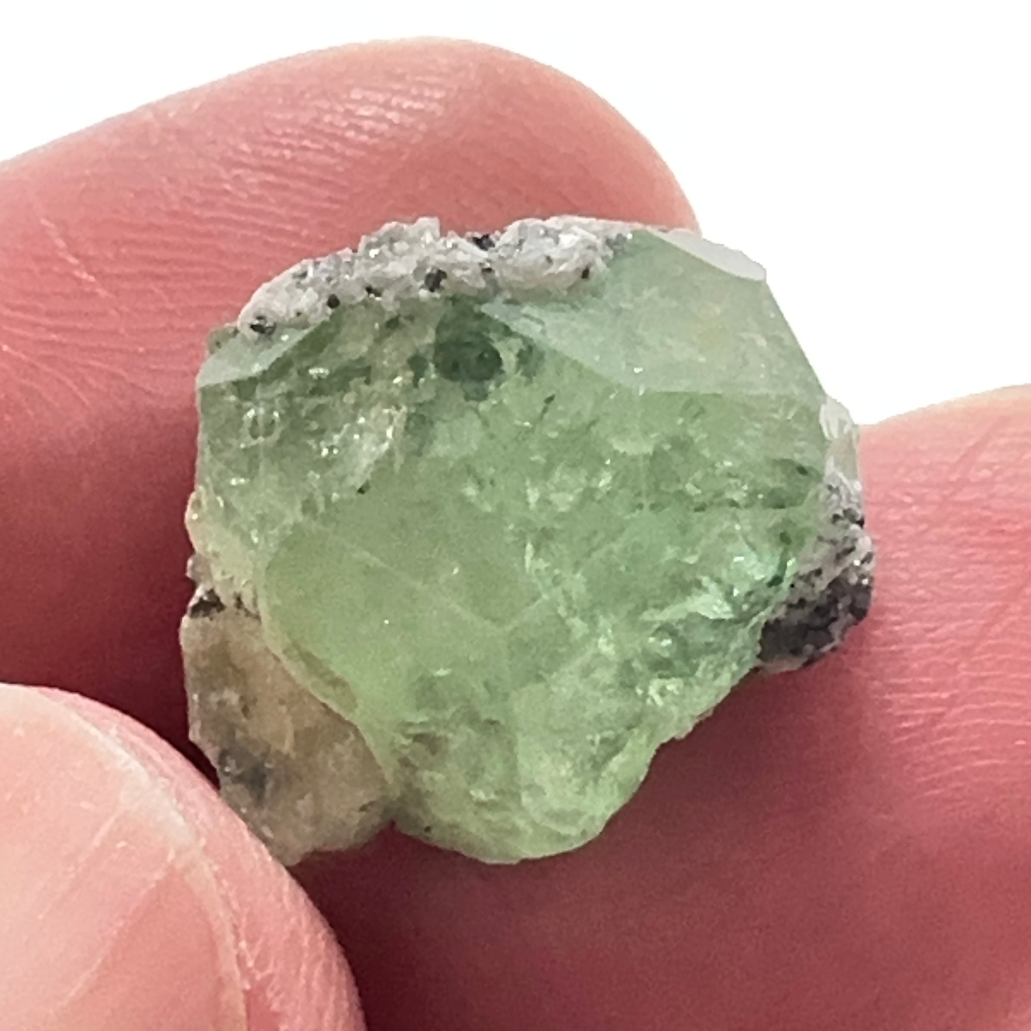 Diopside crystal on matrix, 16.03ct, Merelani, Tanzania