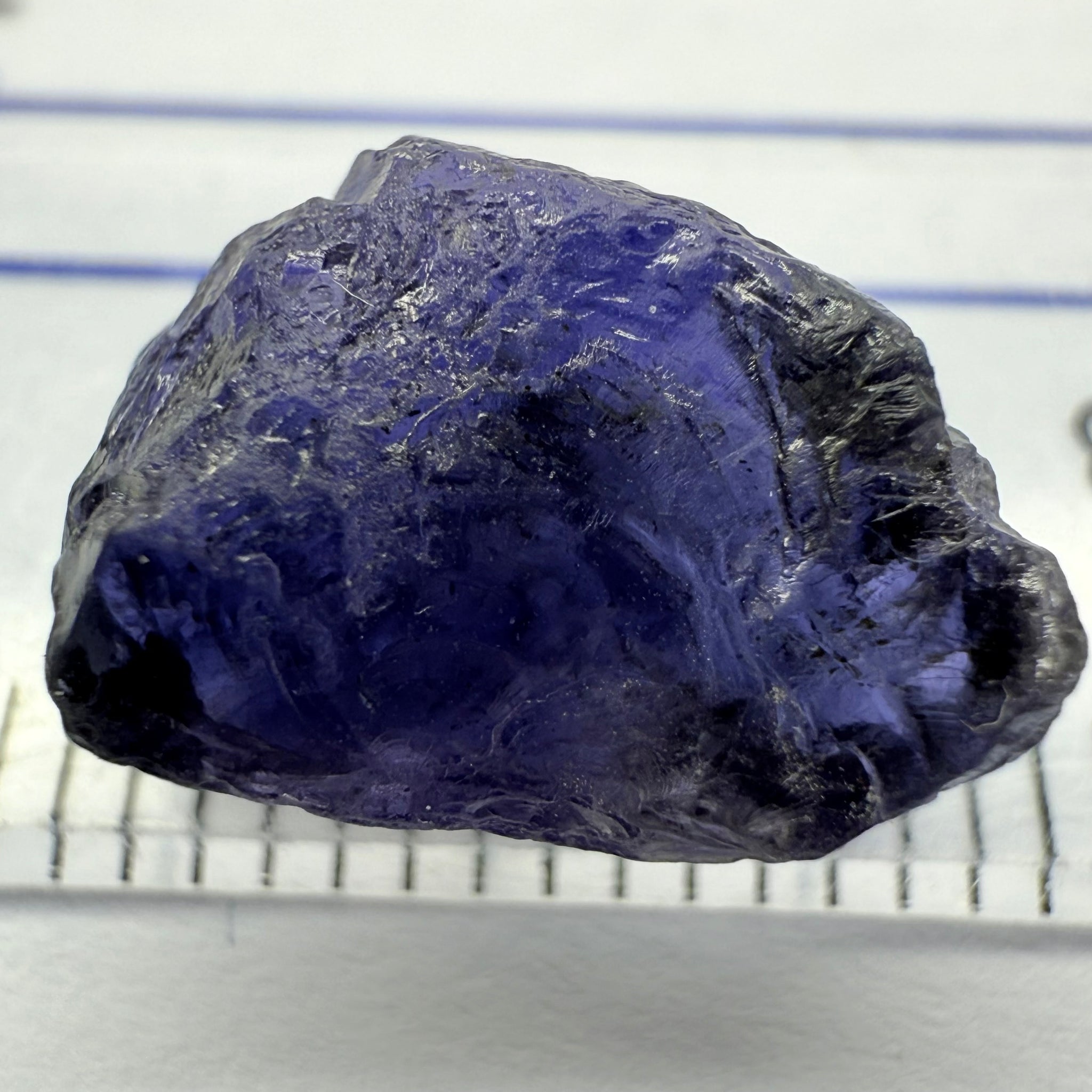 Iolite, 4.84ct, Tanzania, Untreated Unheated, slight inclusions and some white spots, has a flattish shape