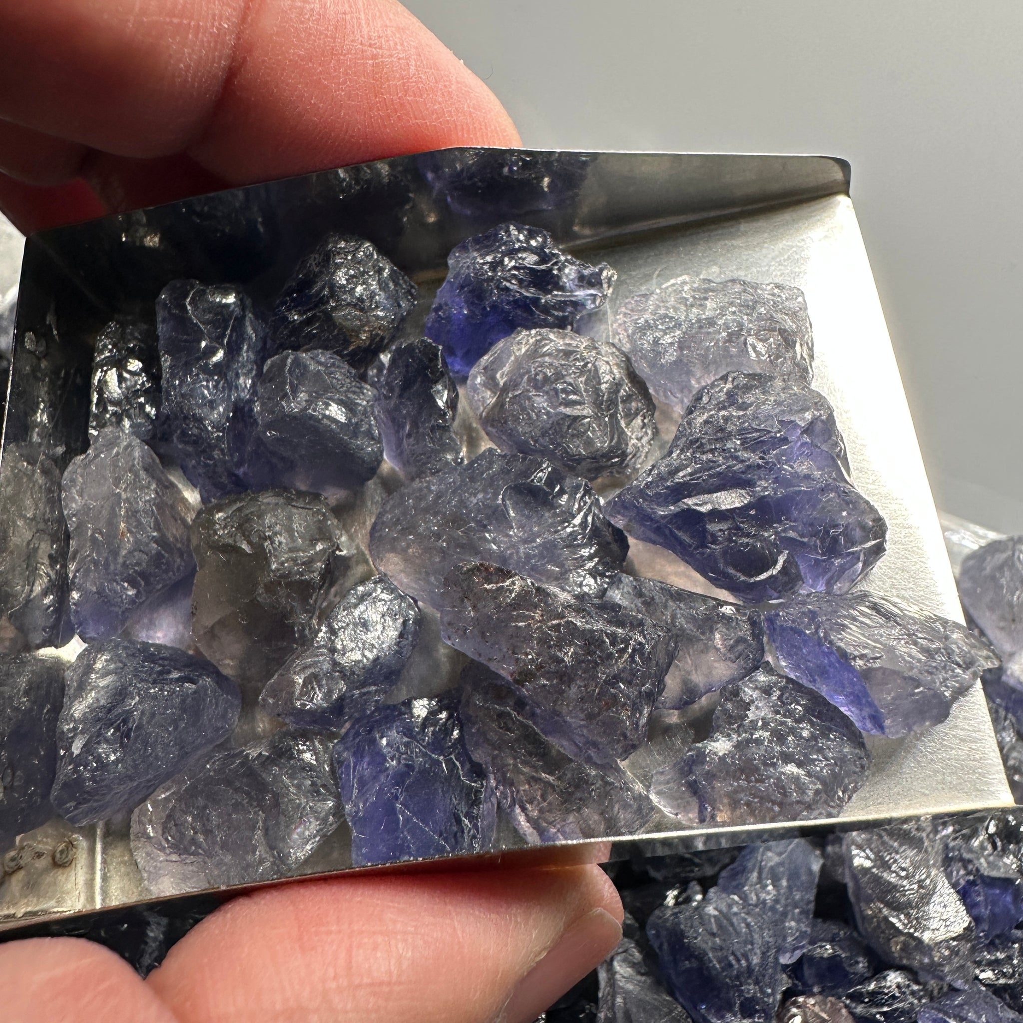 Iolite Lots, 25gm, Cab/Specimen Grade Rough, Blind Pour, sizes from 3-15ct sizes