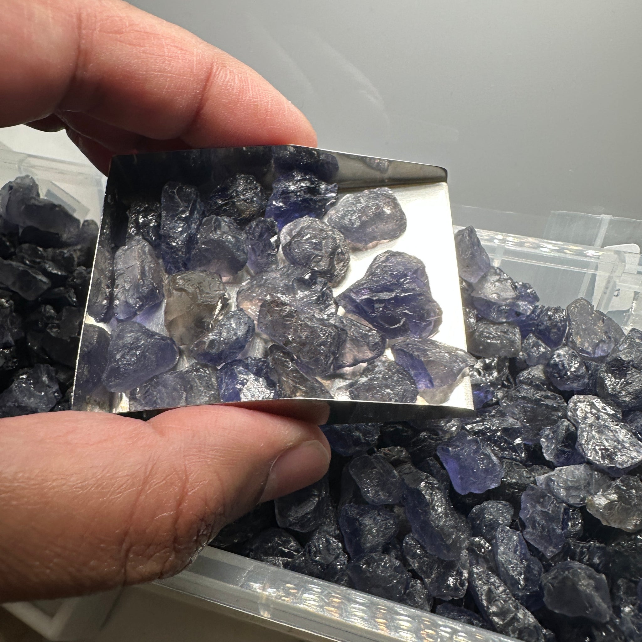 Iolite Lots, 25gm, Cab/Specimen Grade Rough, Blind Pour, sizes from 3-15ct sizes