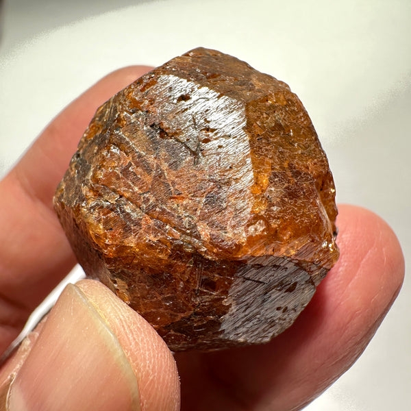 Mandarin Spessartite Garnet Crystal, 52.10gm / 260.50ct, Loliondo in Tanzania. 28.8 X 30.8 X 22mm, Untreated Unheated