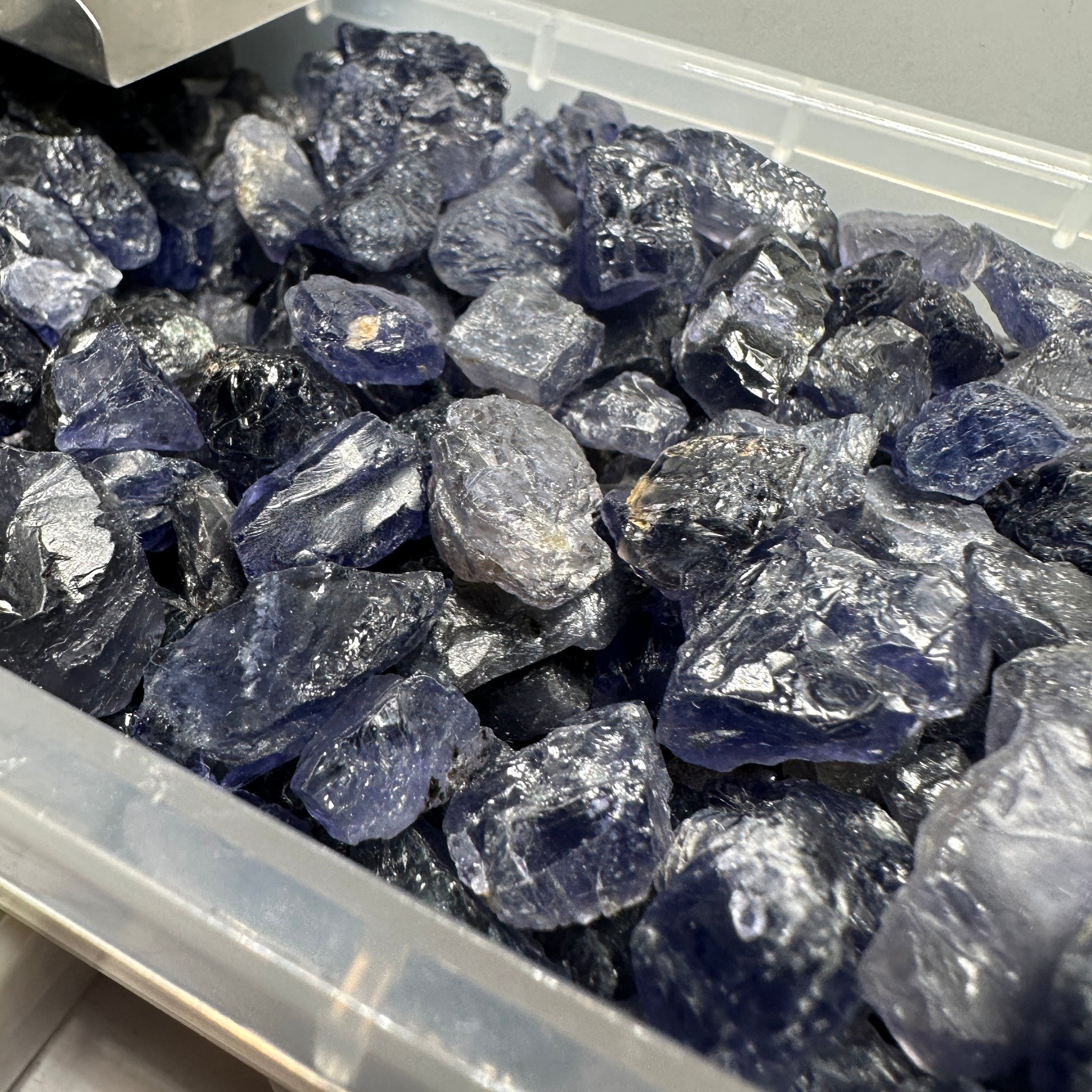 Iolite Lots, 25gm, Cab/Specimen Grade Rough, Blind Pour, sizes from 3-15ct sizes