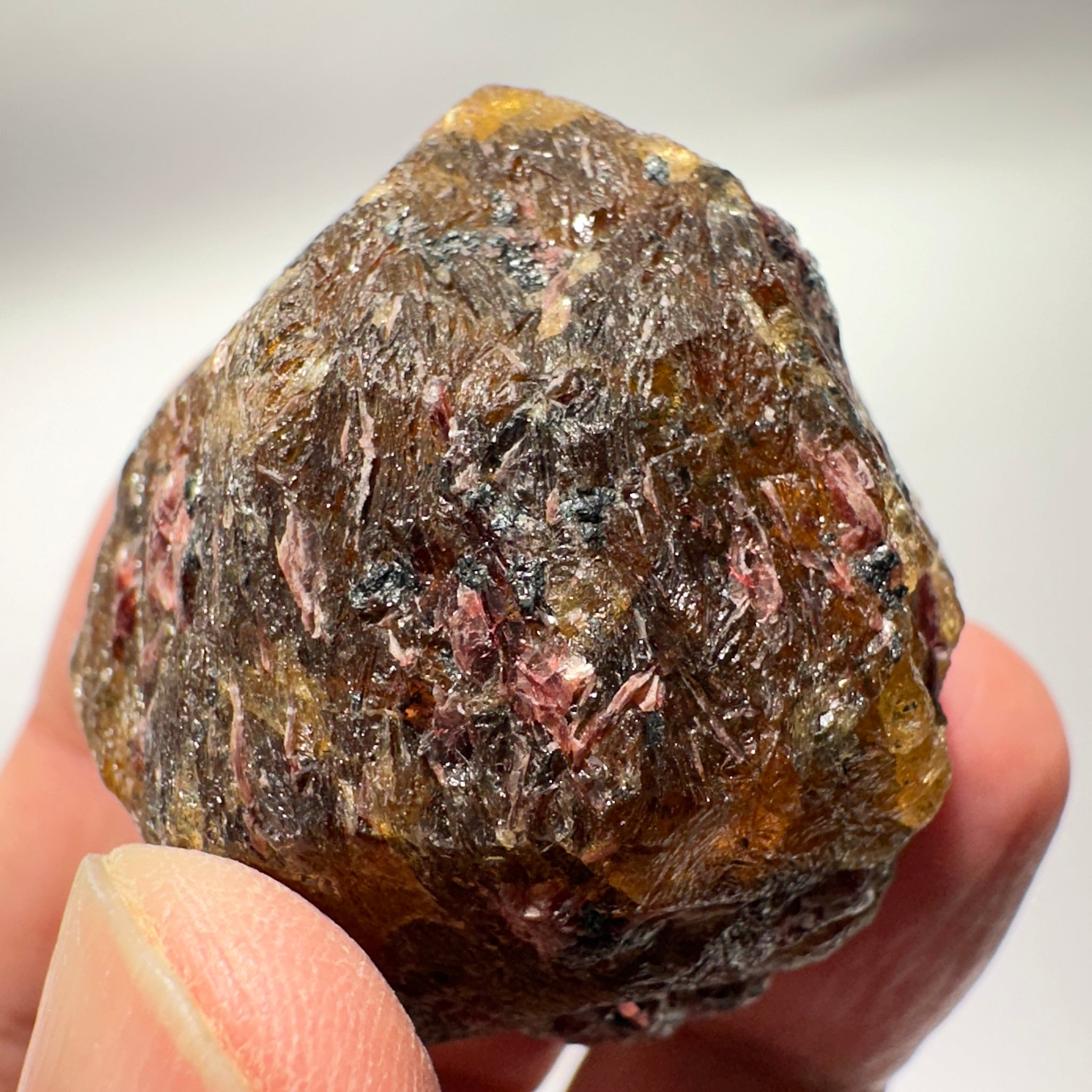 Mandarin Spessartite Garnet Crystal, 98gm / 490ct, Loliondo in Tanzania. 35.2 X 36.4 X 36.2mm, Untreated Unheated