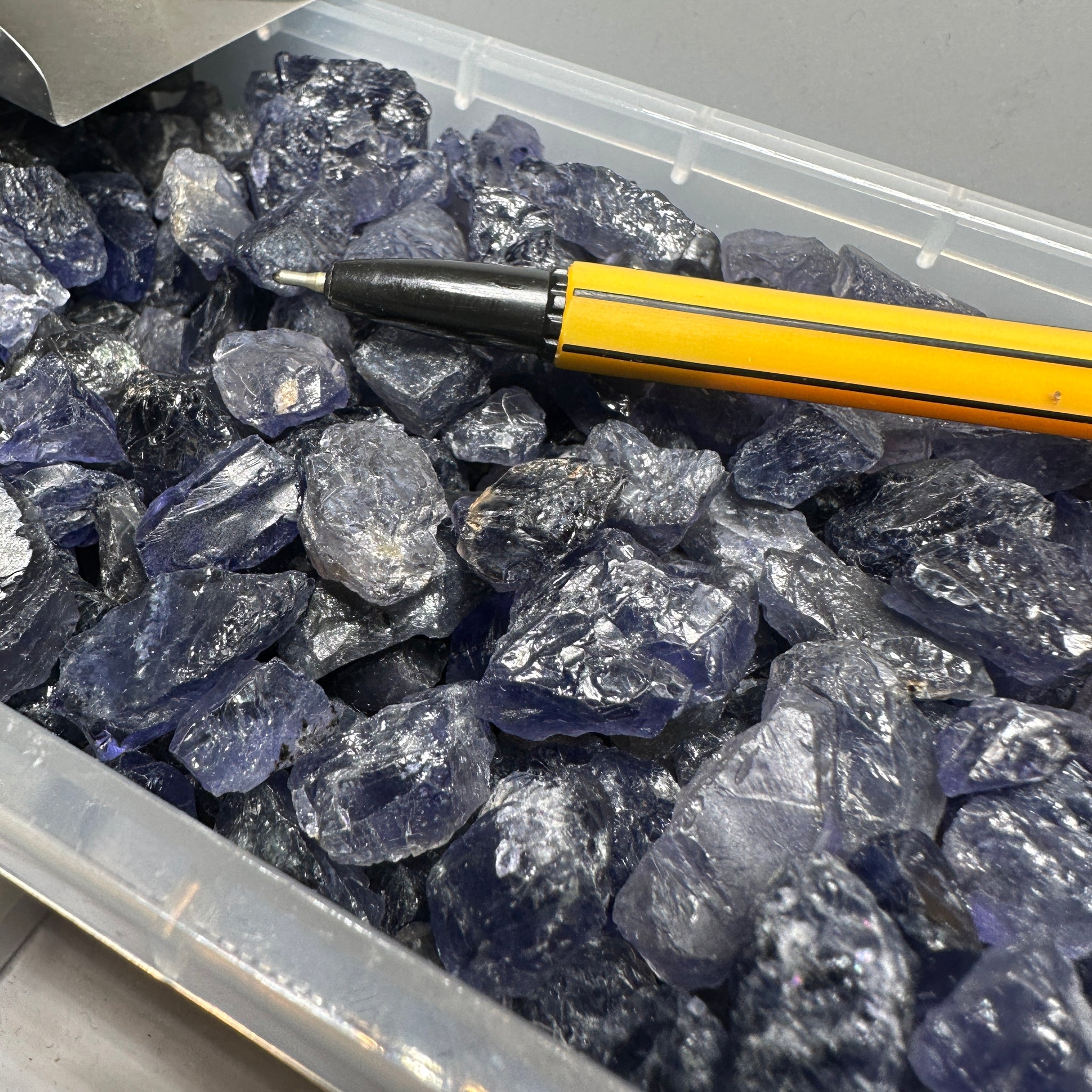 Iolite Lots, 25gm, Cab/Specimen Grade Rough, Blind Pour, sizes from 3-15ct sizes