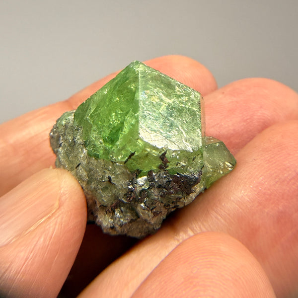 Tsavorite Garnet Crystal on Matrix, 15.1gm, Merelani, Tanzania, Untreated Unheated