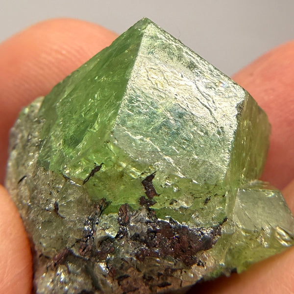 Tsavorite Garnet Crystal on Matrix, 15.1gm, Merelani, Tanzania, Untreated Unheated