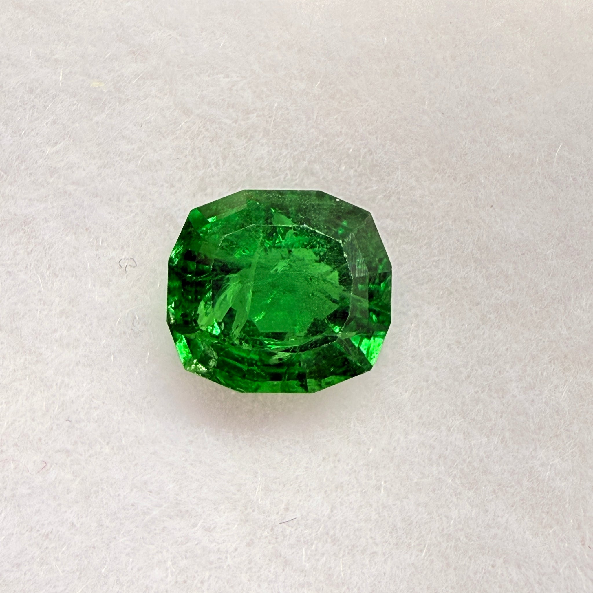 Tsavorite Garnet, 0.71ct, Kenya, Unheated Untreated, native cut.