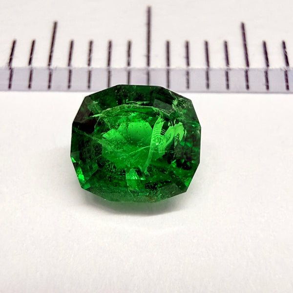 Tsavorite Garnet, 0.71ct, Kenya, Unheated Untreated, native cut.
