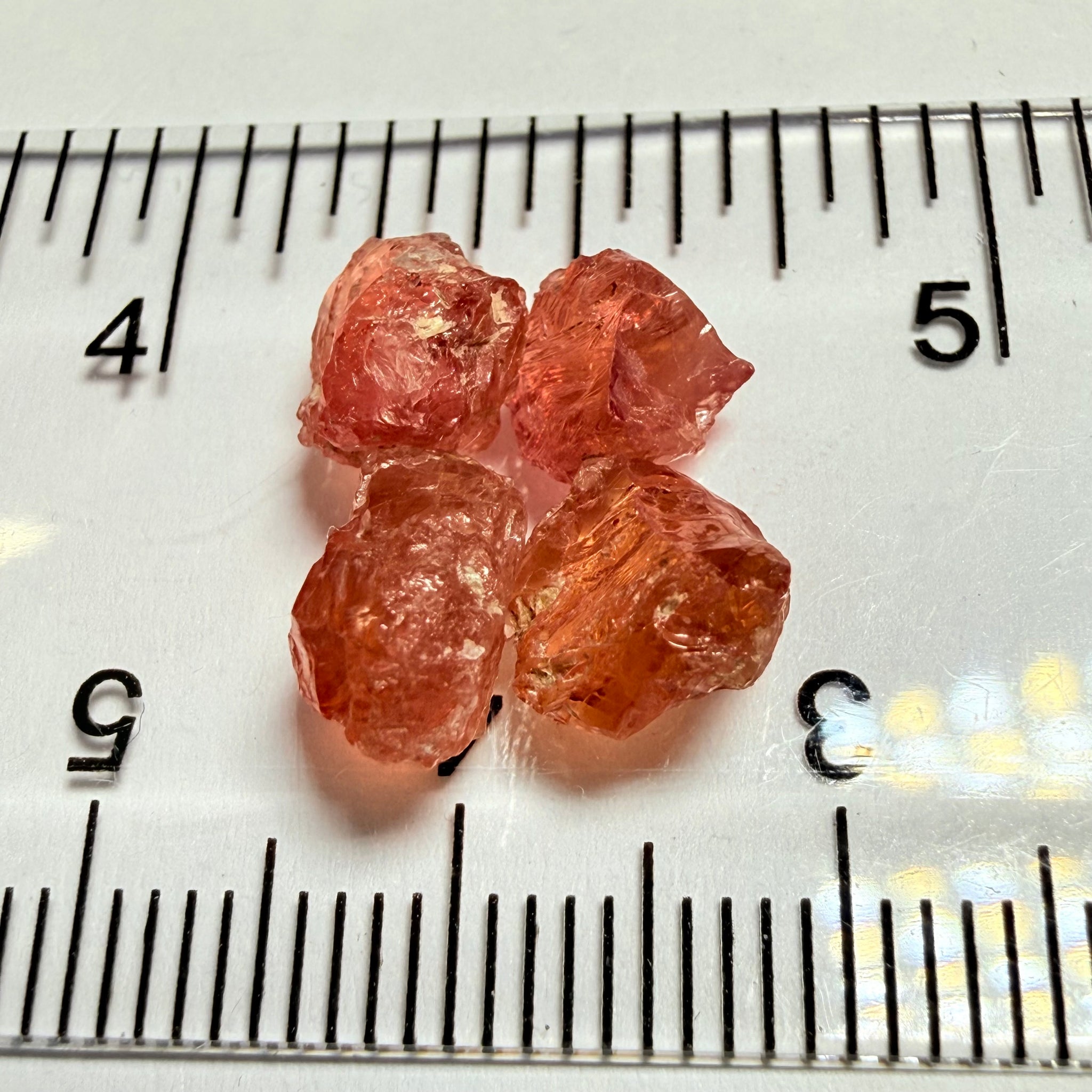 Umba Padparadscha Sapphire Lot, 9.04ct, Umba Valley, Tanzania, Untreated Unheated, vvs, 2.26ct average