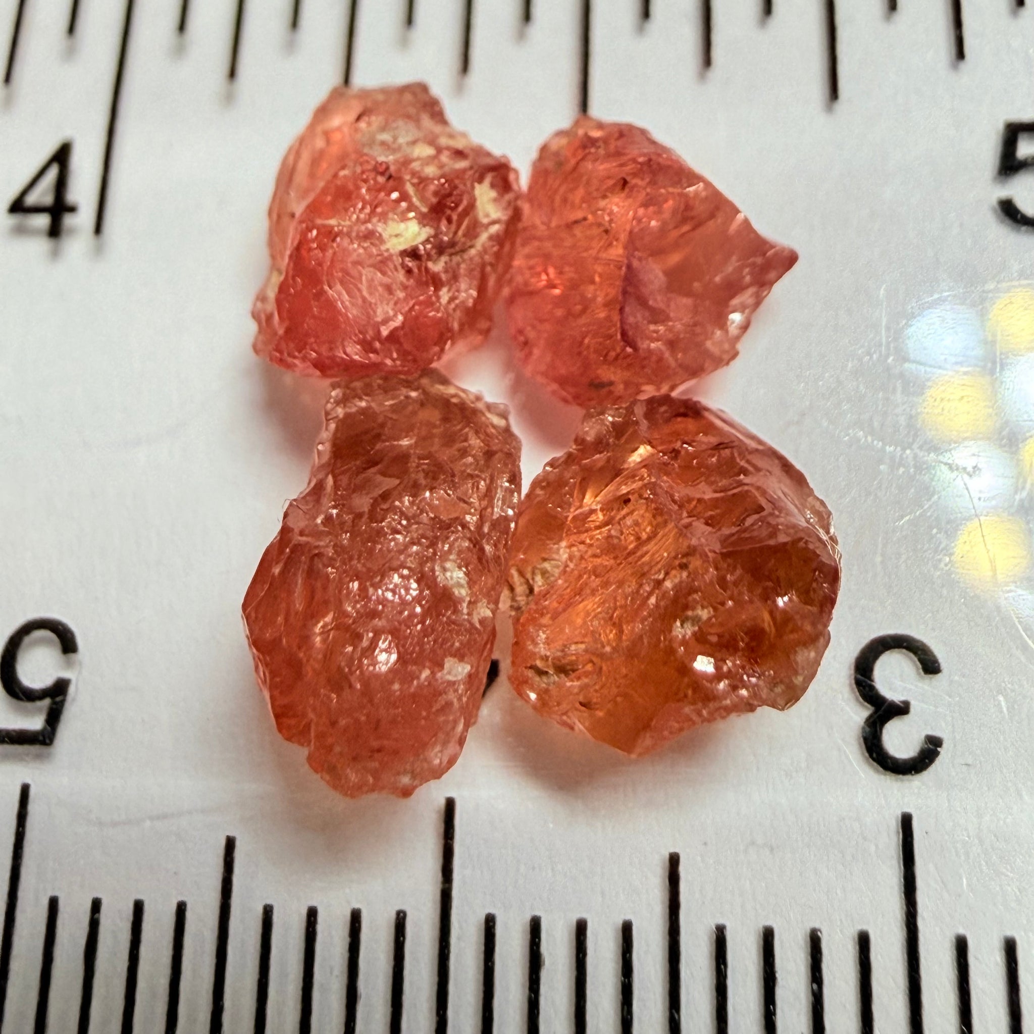 Umba Padparadscha Sapphire Lot, 9.04ct, Umba Valley, Tanzania, Untreated Unheated, vvs, 2.26ct average
